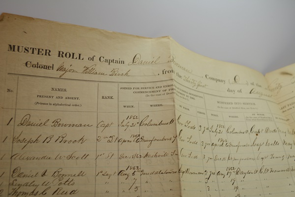 Authentic Civil War Muster Rolls and Correspondence