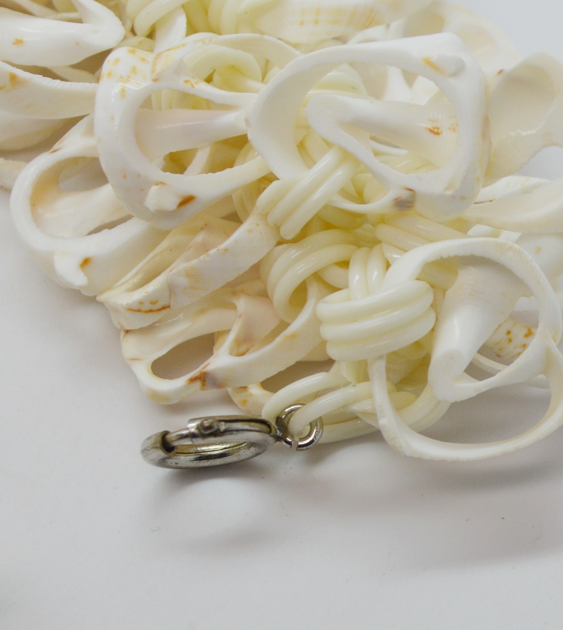 Two Vintage Handmade Shell Brooches, Wire Brooch and Shell Bracelet
