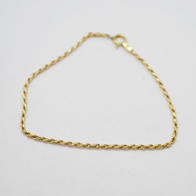 14K Yellow Gold Rope Bracelet