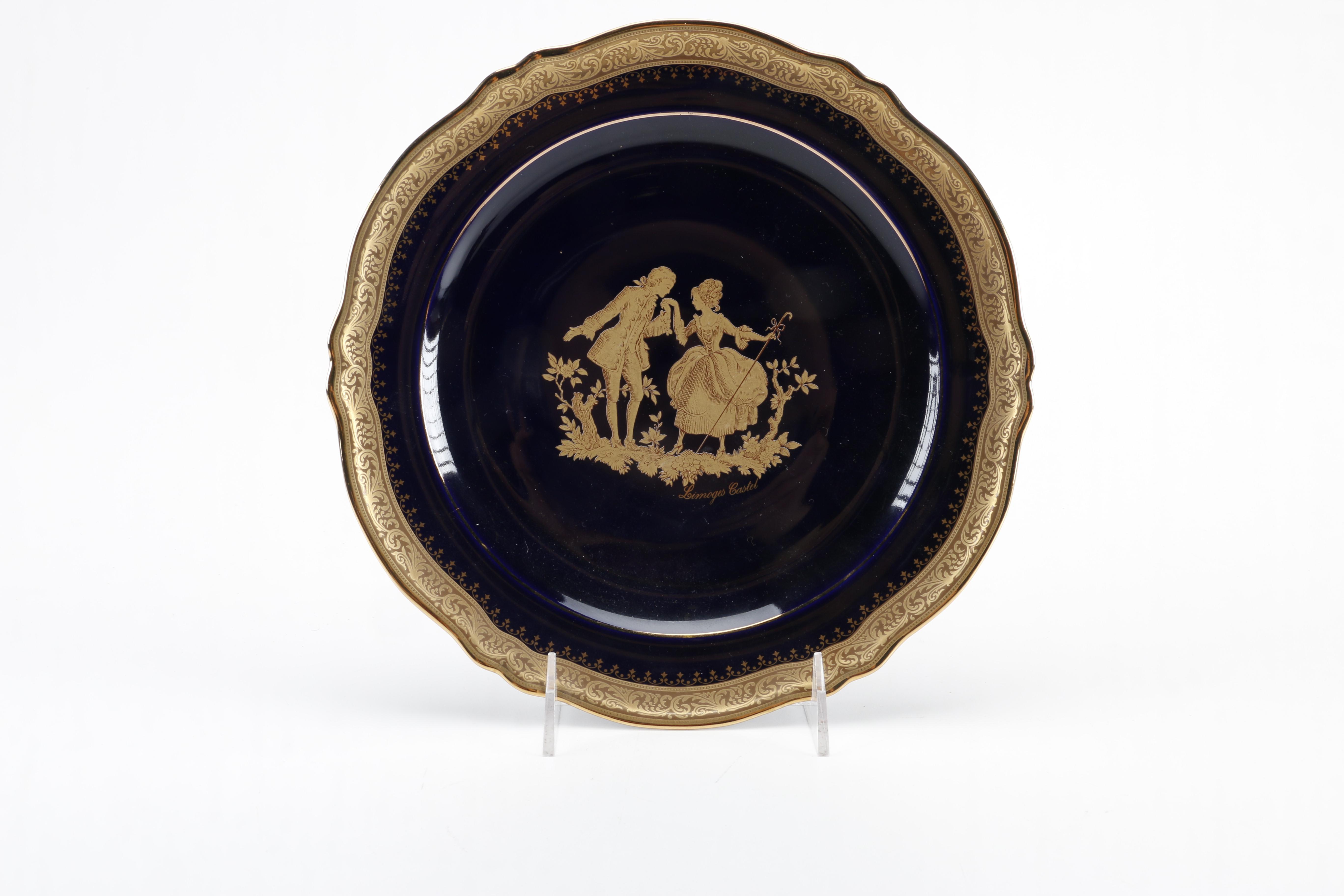 Limoges Castel Plate, Container, and Vases