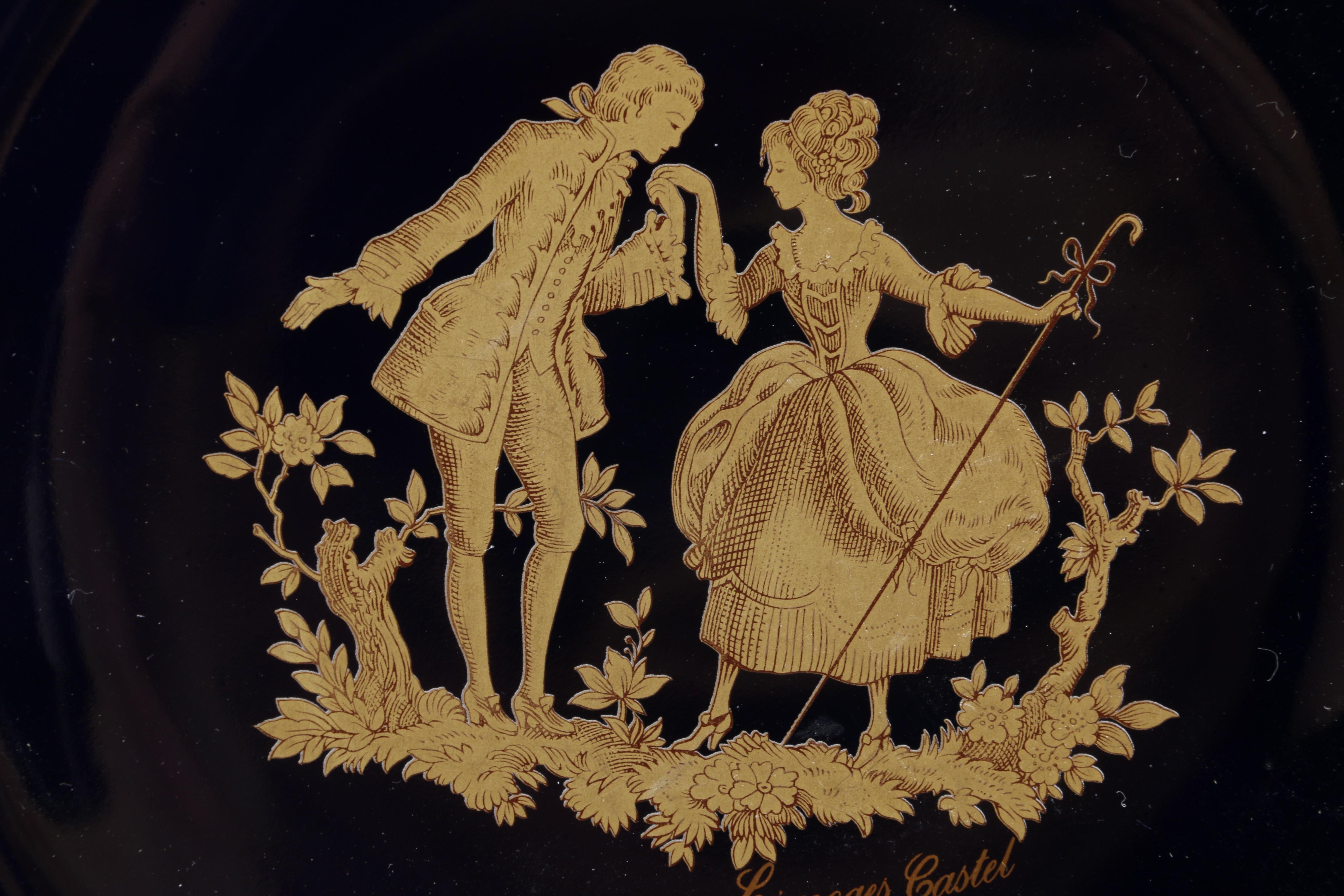 Limoges Castel Plate, Container, and Vases