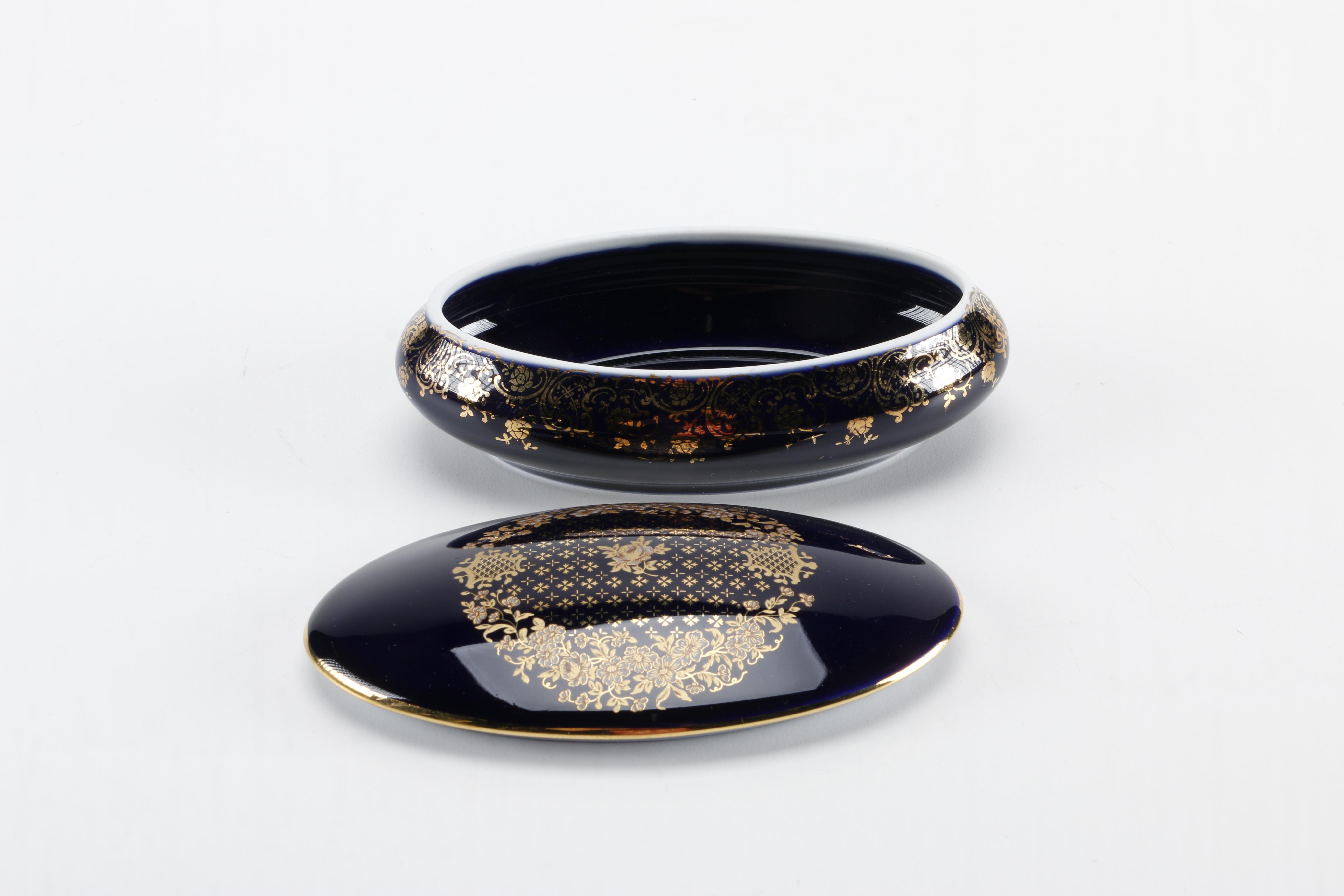 Limoges Castel Plate, Container, and Vases