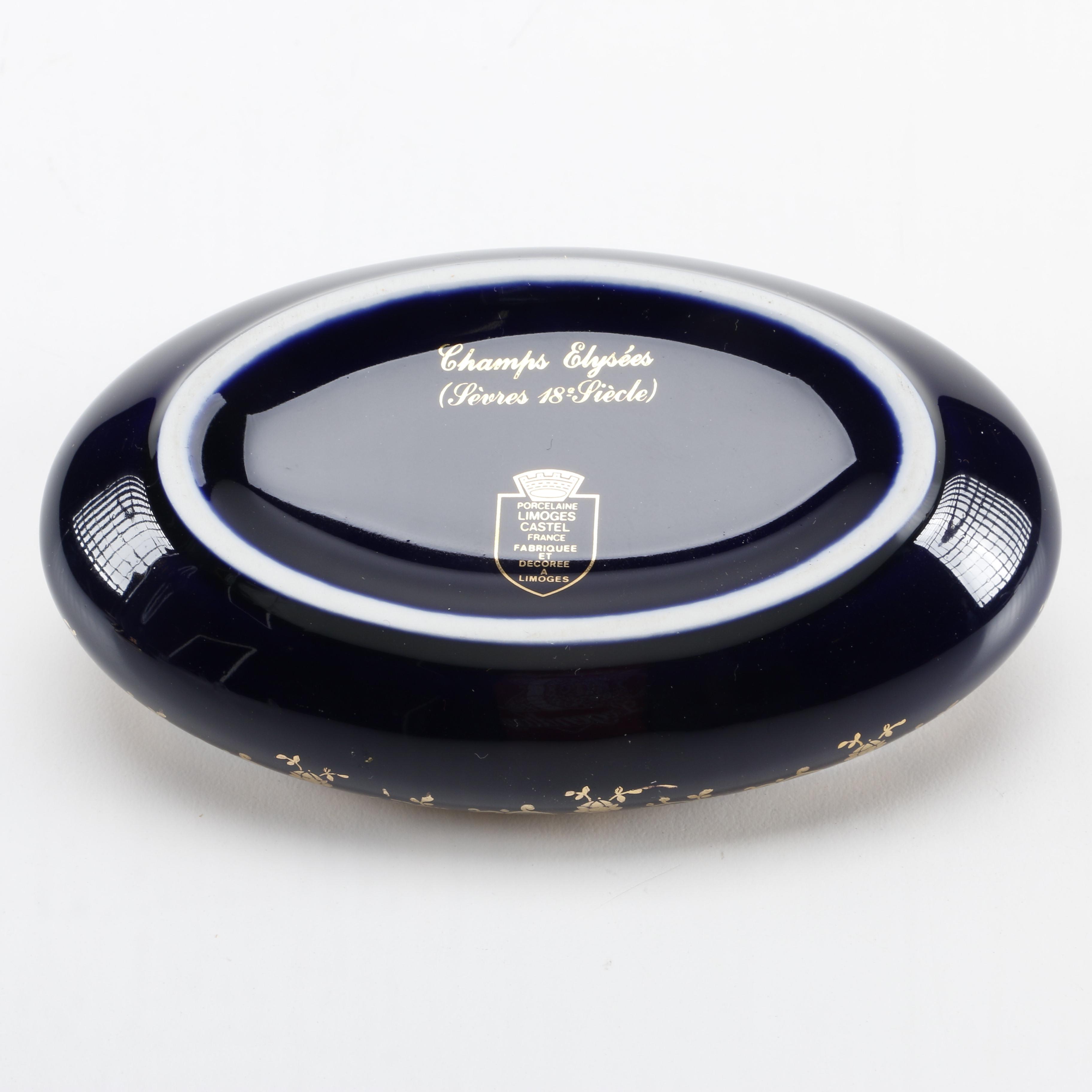 Limoges Castel Plate, Container, and Vases