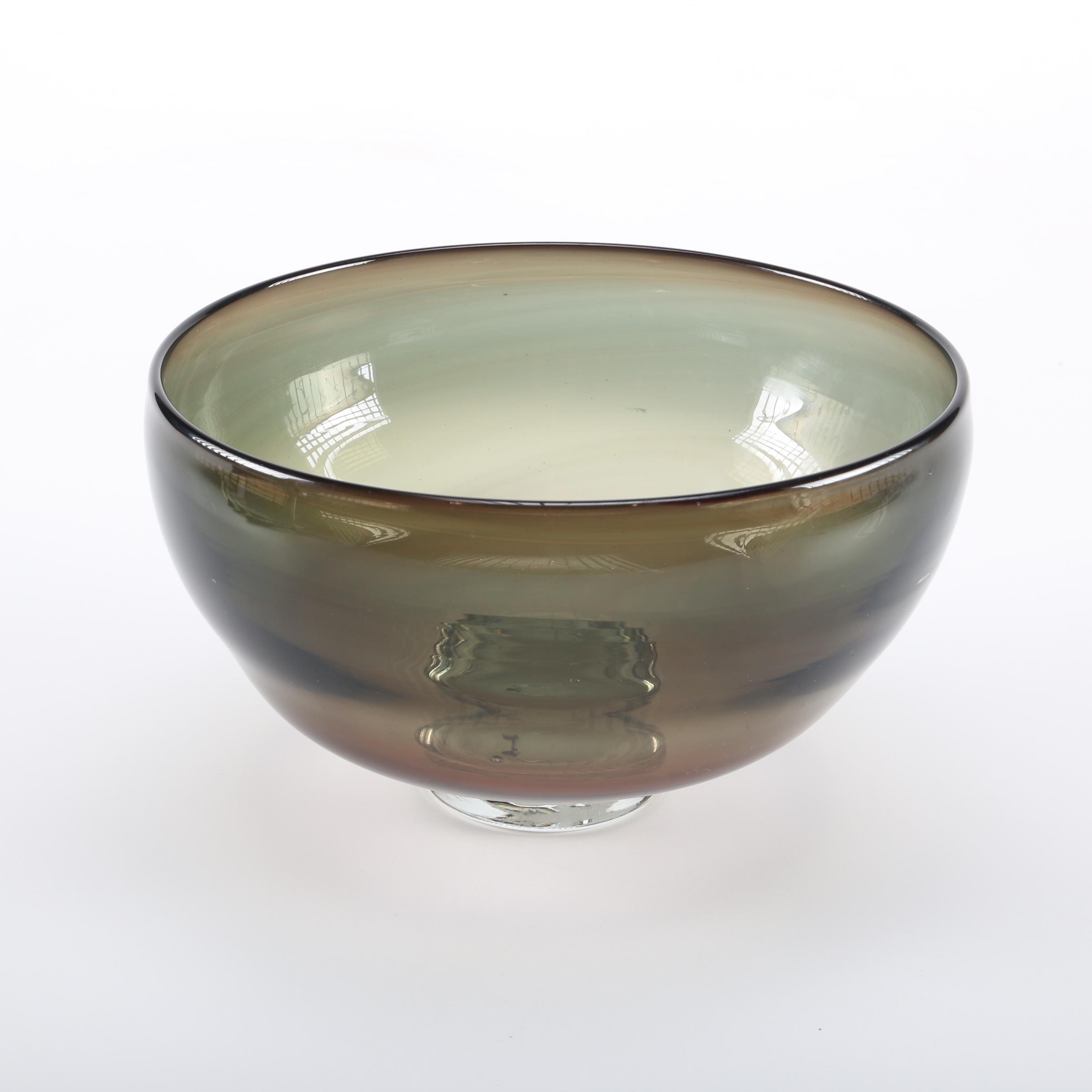 Dark Green Art Glass Bowl