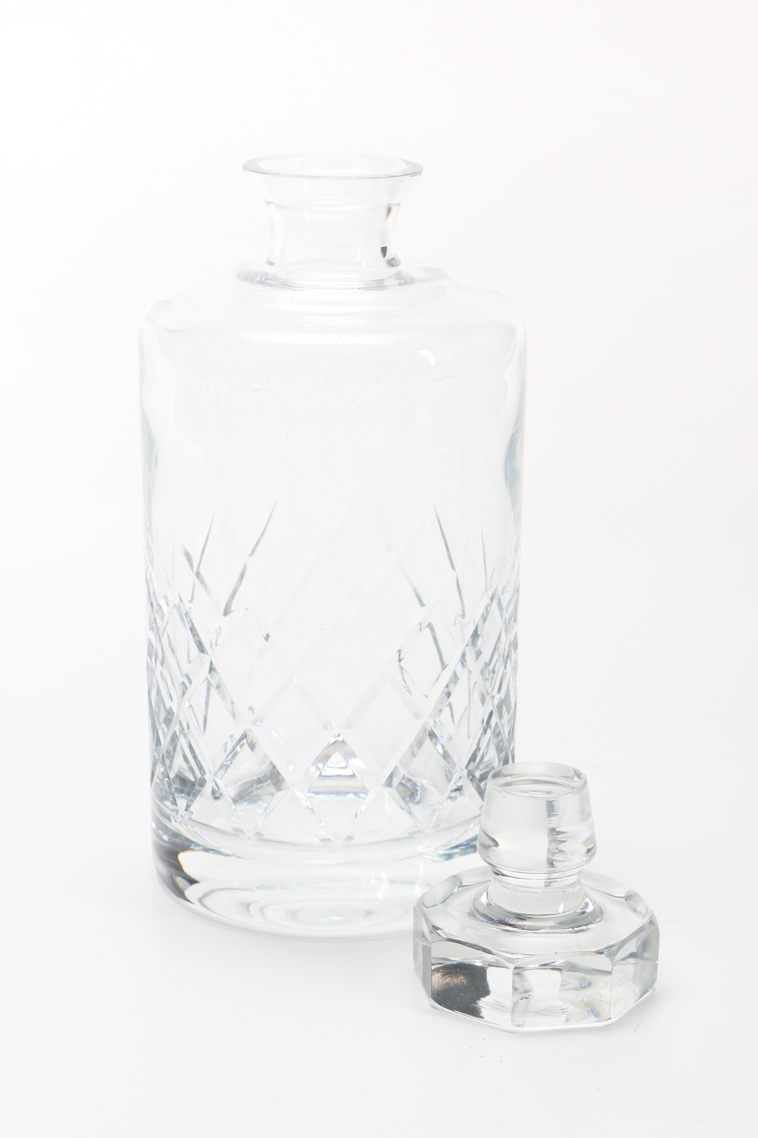 Cut Crystal Decanter and Glass Set