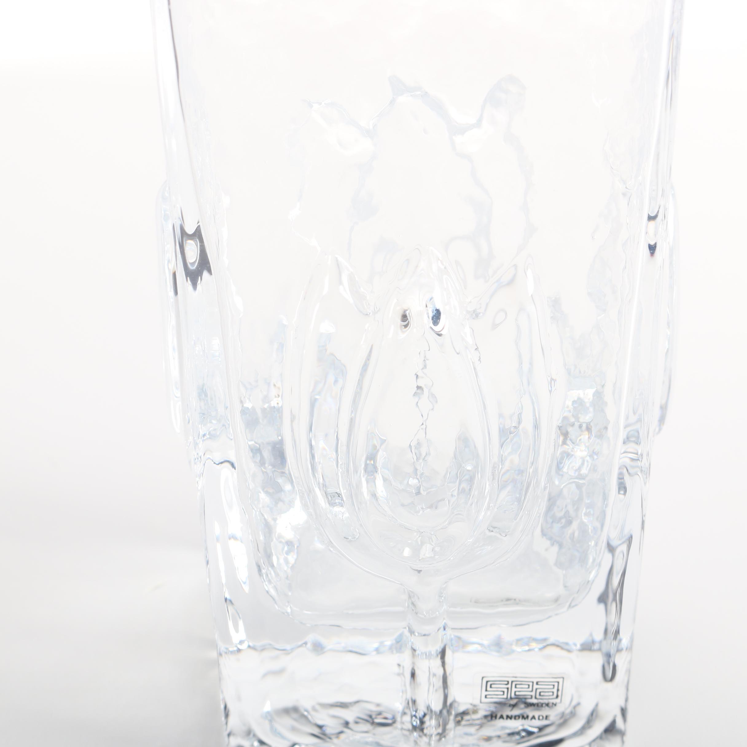 Crystal Vase With Tulip Design