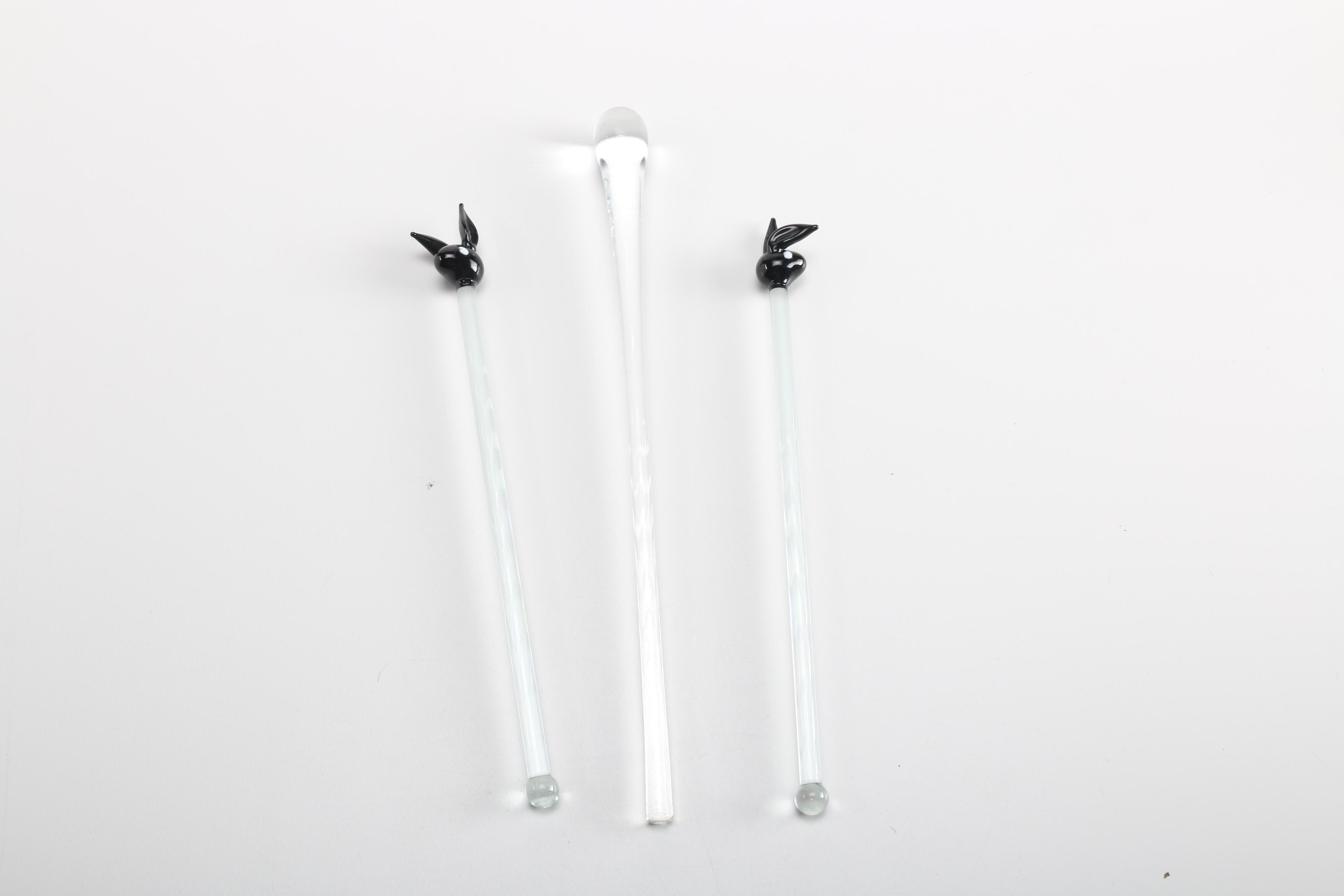 Crystal Decanter, Pitcher and Stirrers