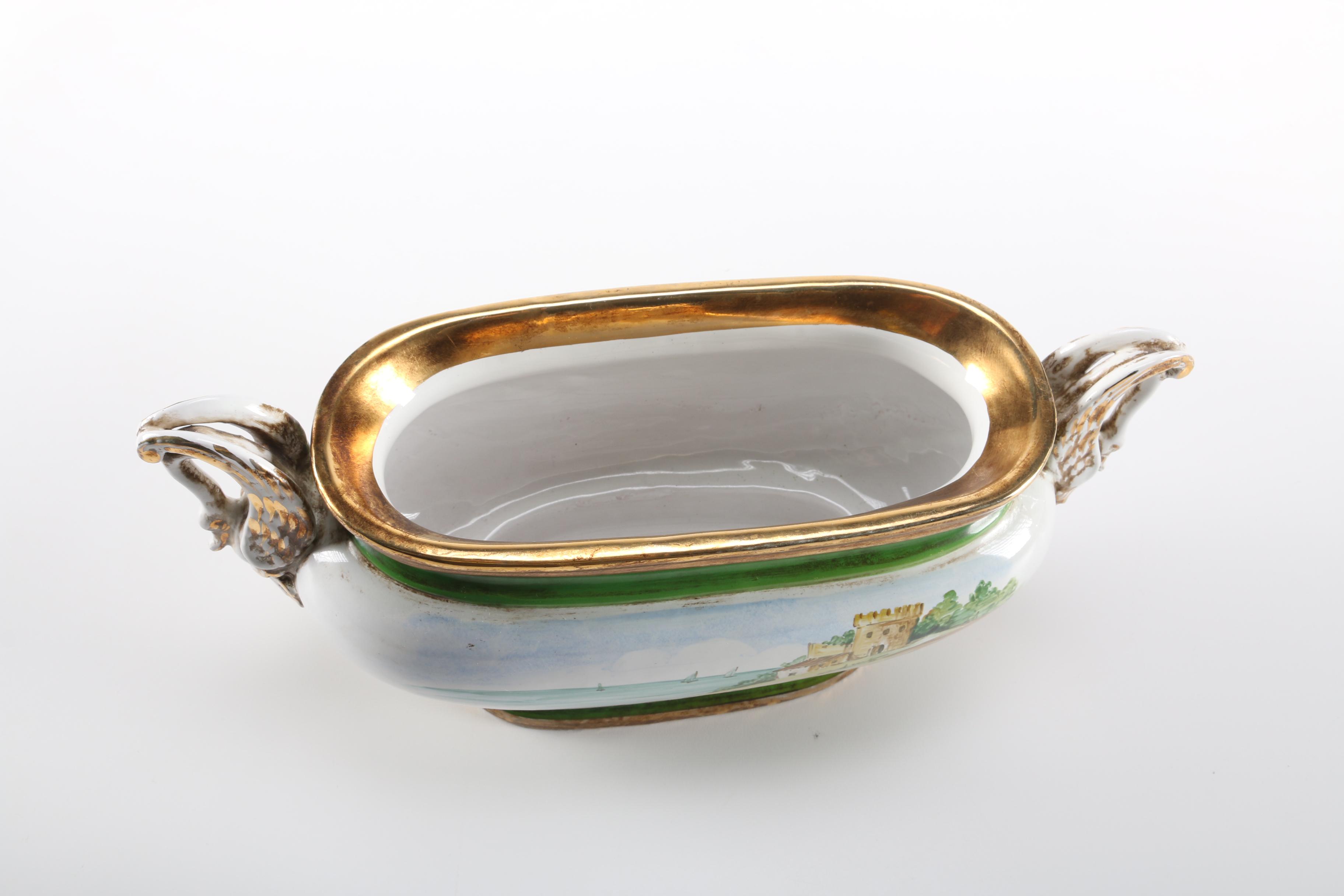 Vintage Ugo Zaccagnini Hand-Painted Garniture Set