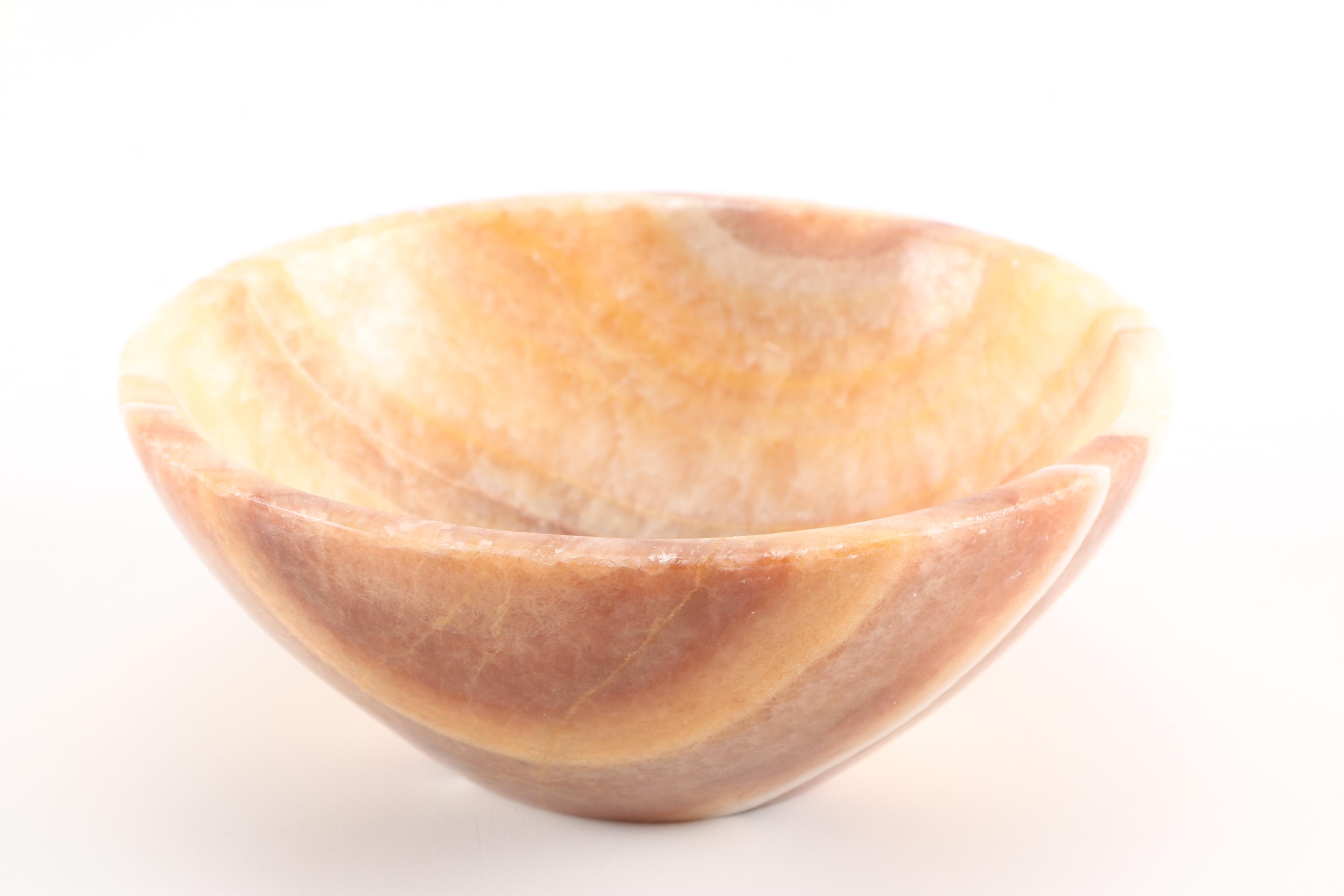 Alabaster Bowl and Figurine