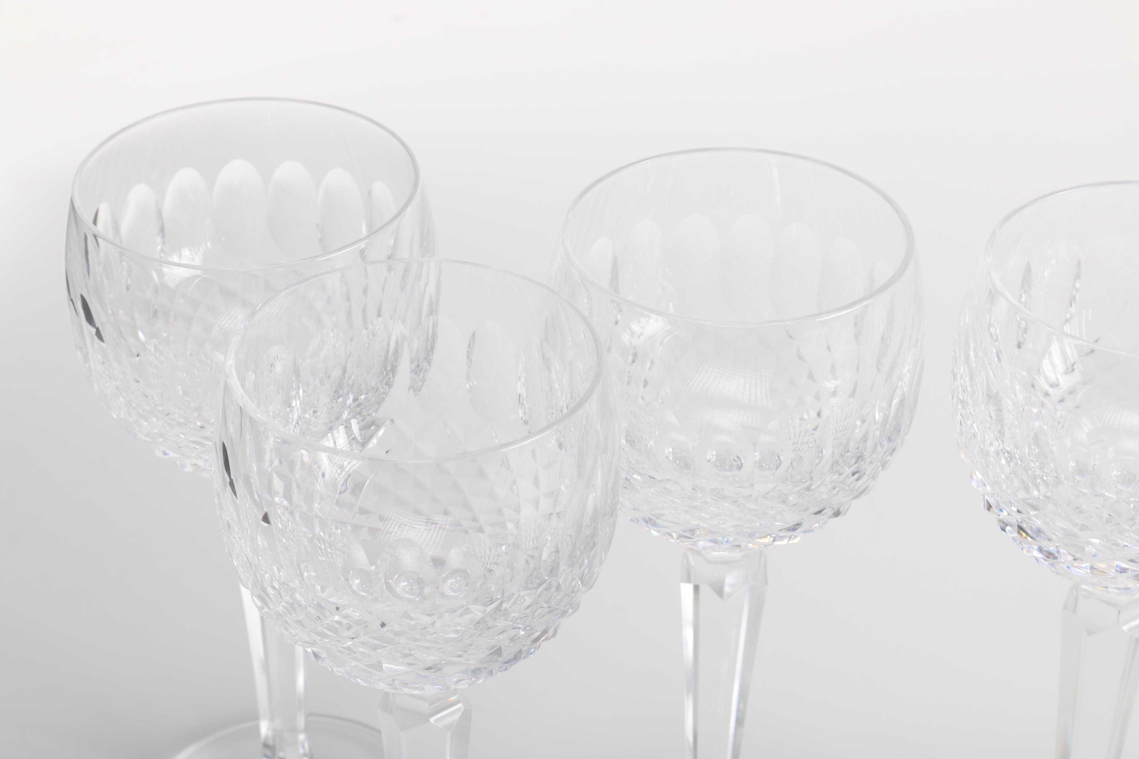 Waterford "Colleen" Crystal Wine Hock Glasses