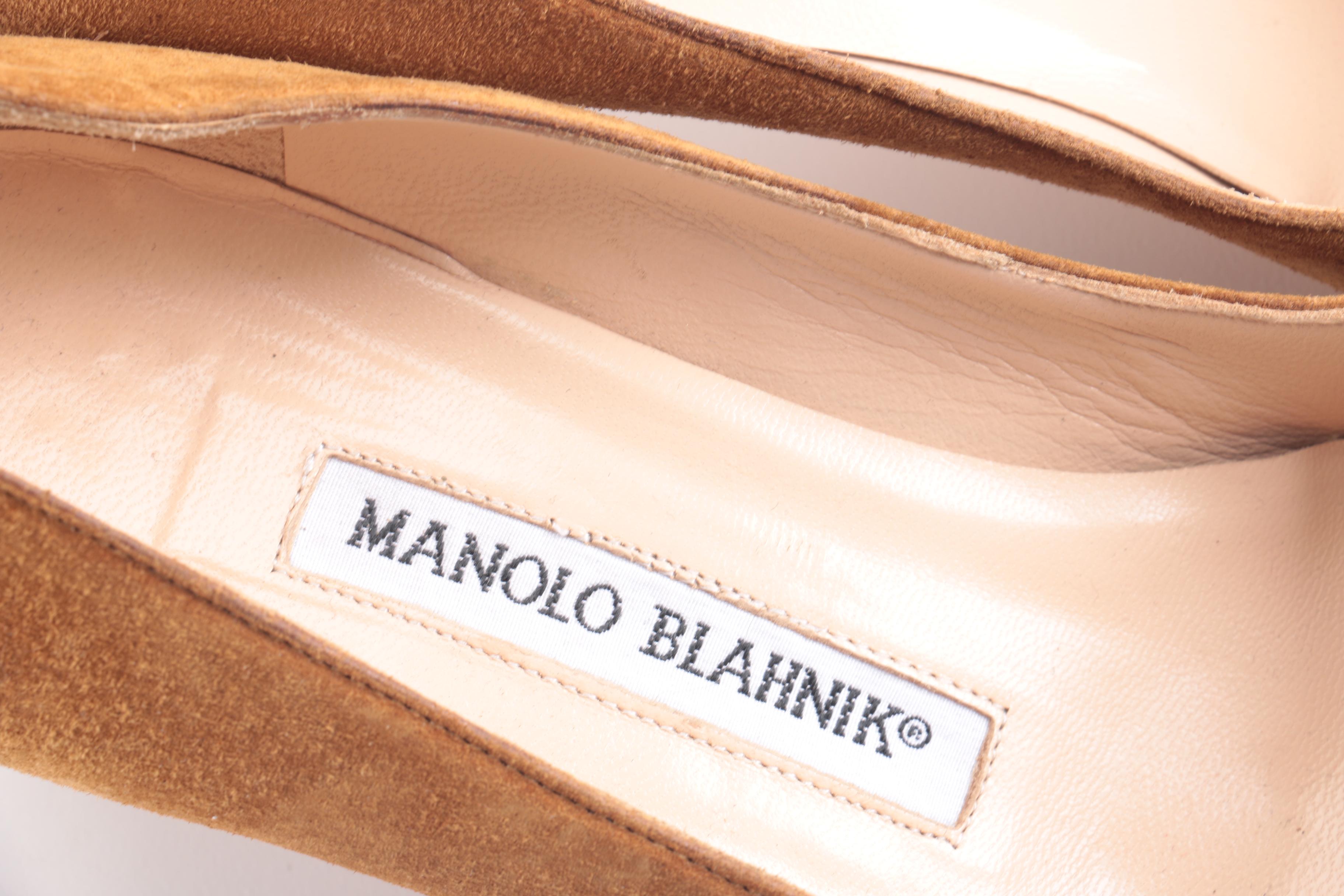 Manolo Blahnik Suede Kitten Heels