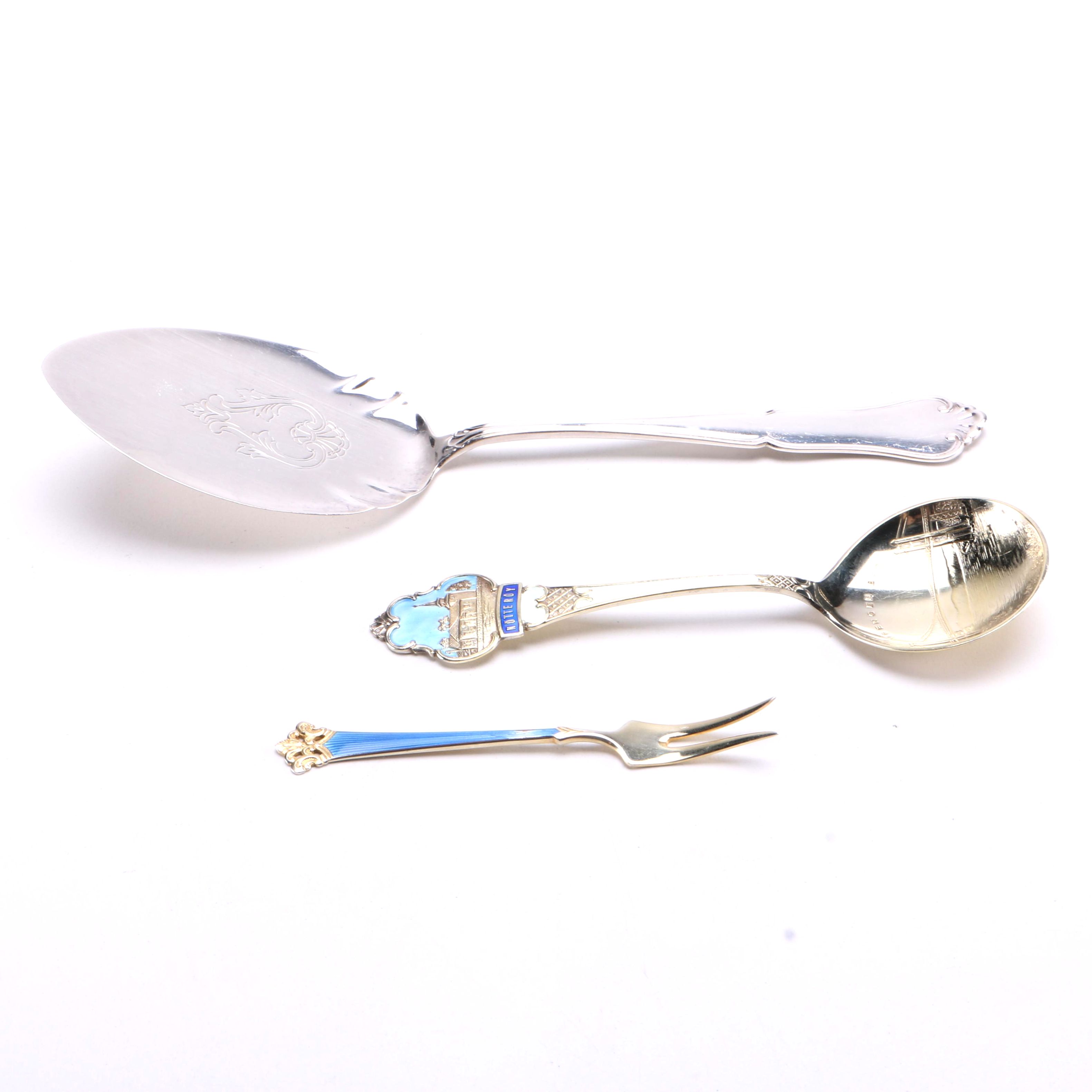 Norwegian 925 Silver Flatware Featuring Thorvald Marthinsen Sølvvarefabrikk