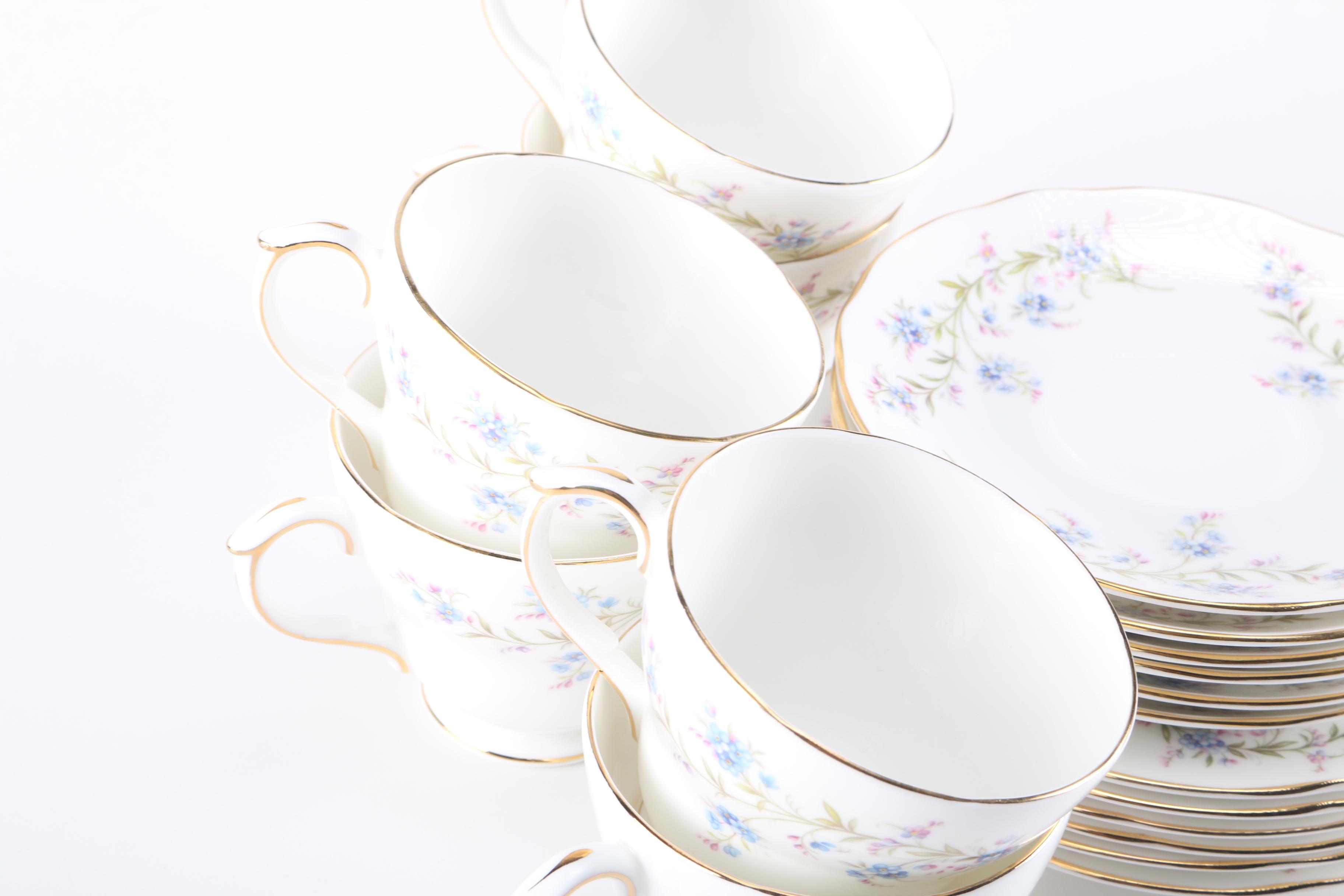 Duchess "Tranquility" China Tea Cups and Plates