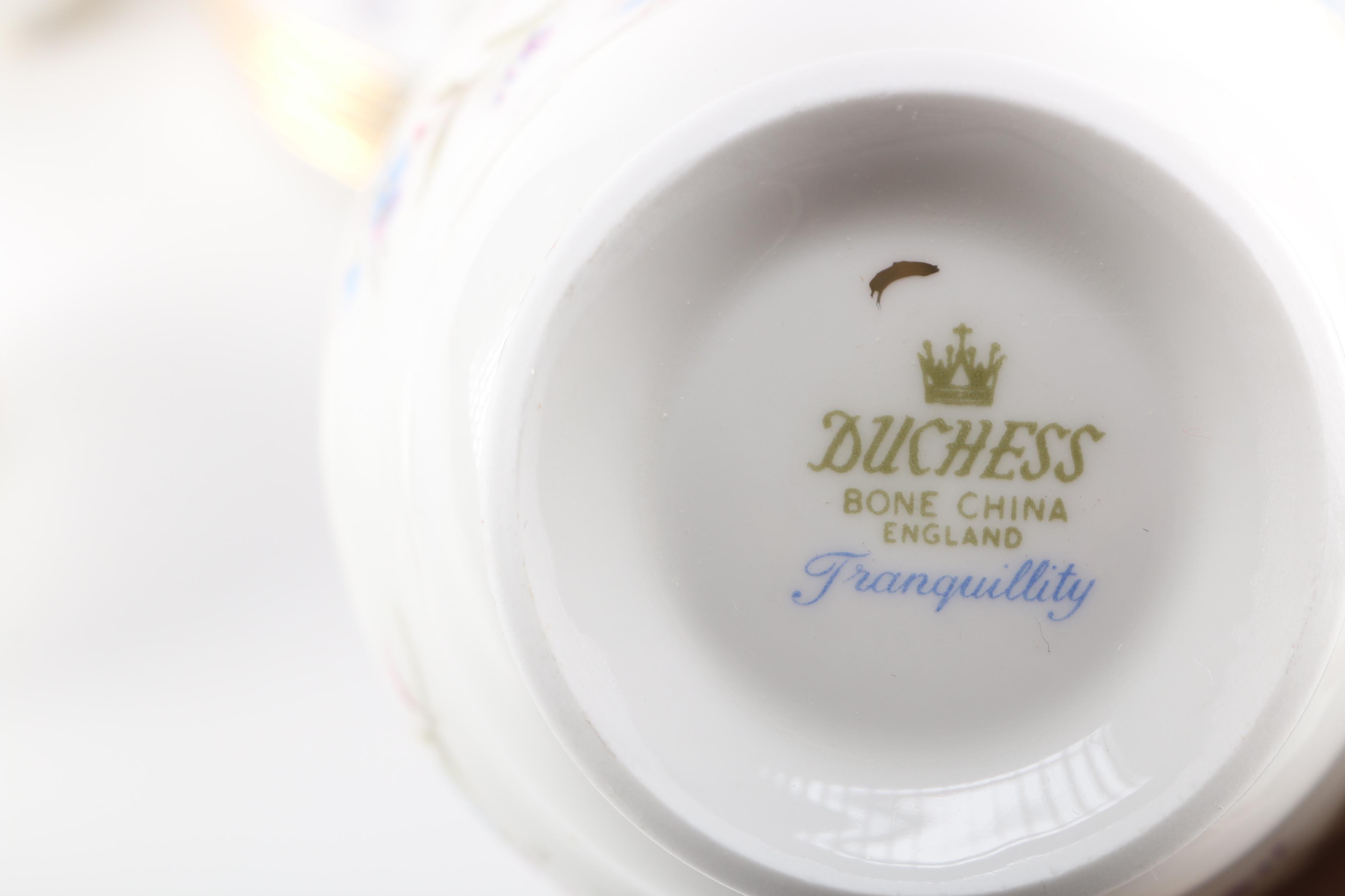 Duchess "Tranquility" China Tea Cups and Plates
