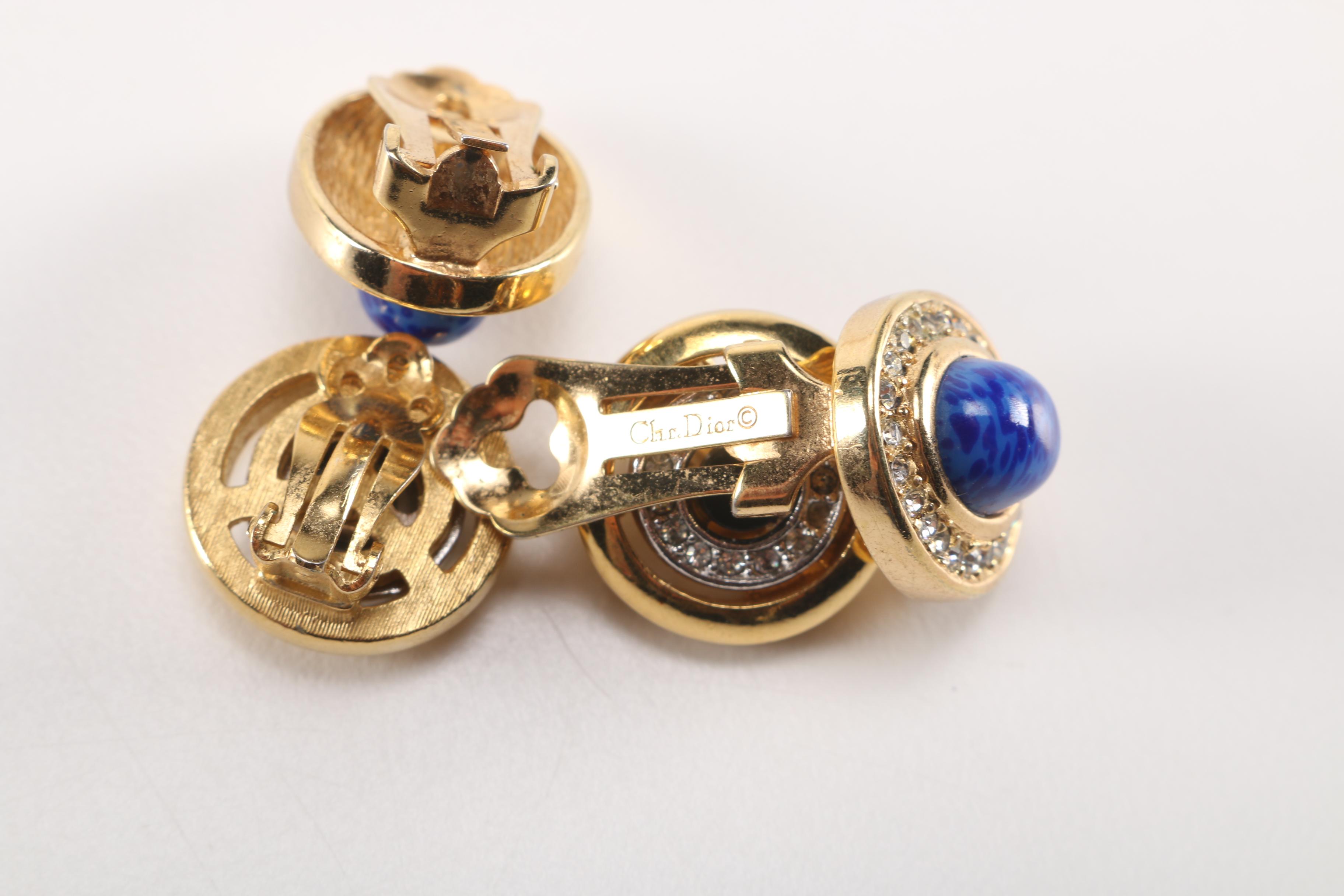 Gold and Silver Tone Earrings Including Christian Dior and Givenchy