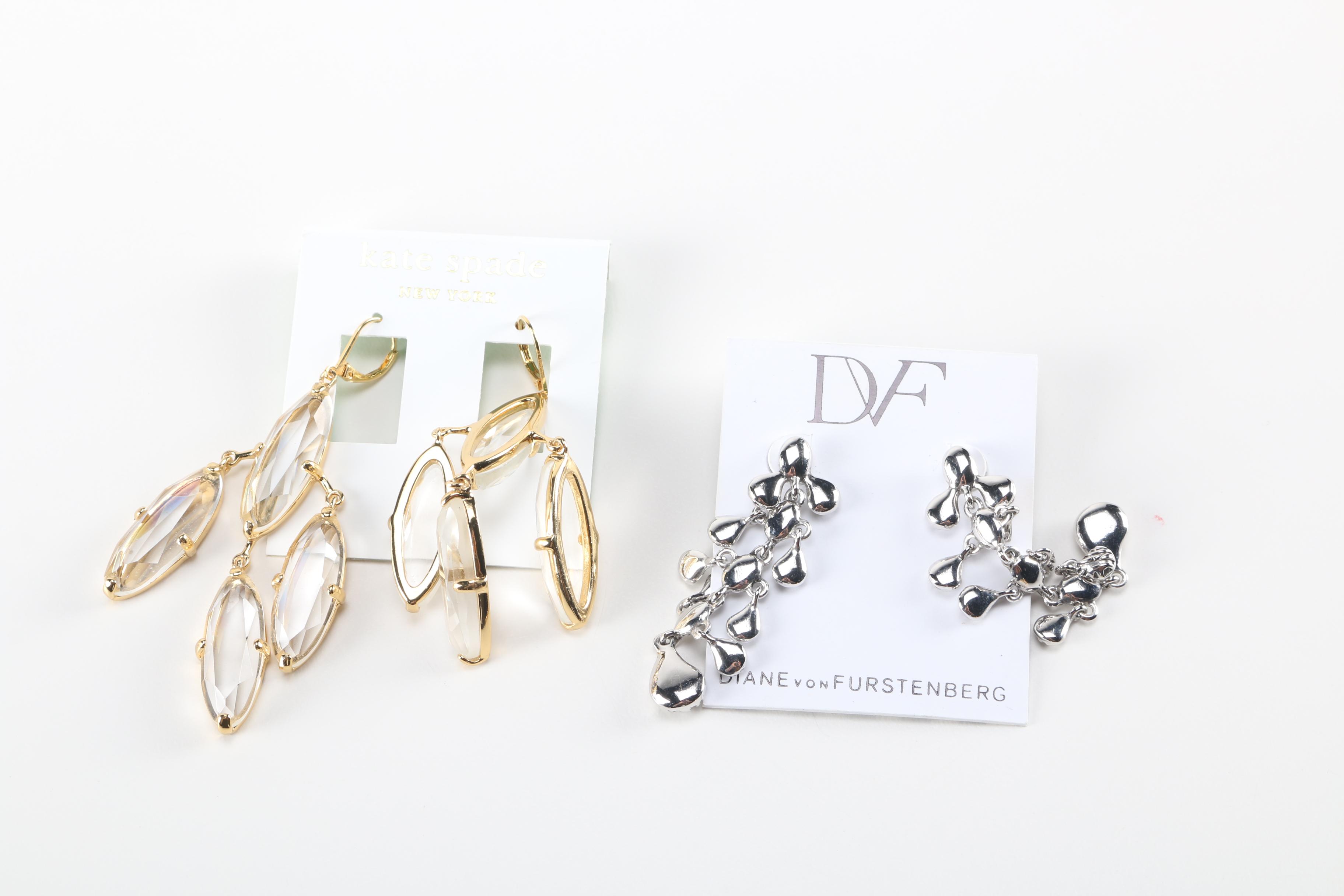 Gold and Silver Tone Earrings Including Christian Dior and Givenchy