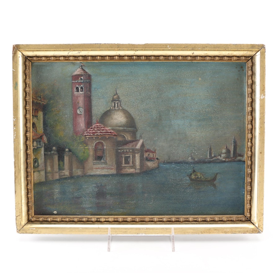 Framed Oil Painting on Canvas of Venice