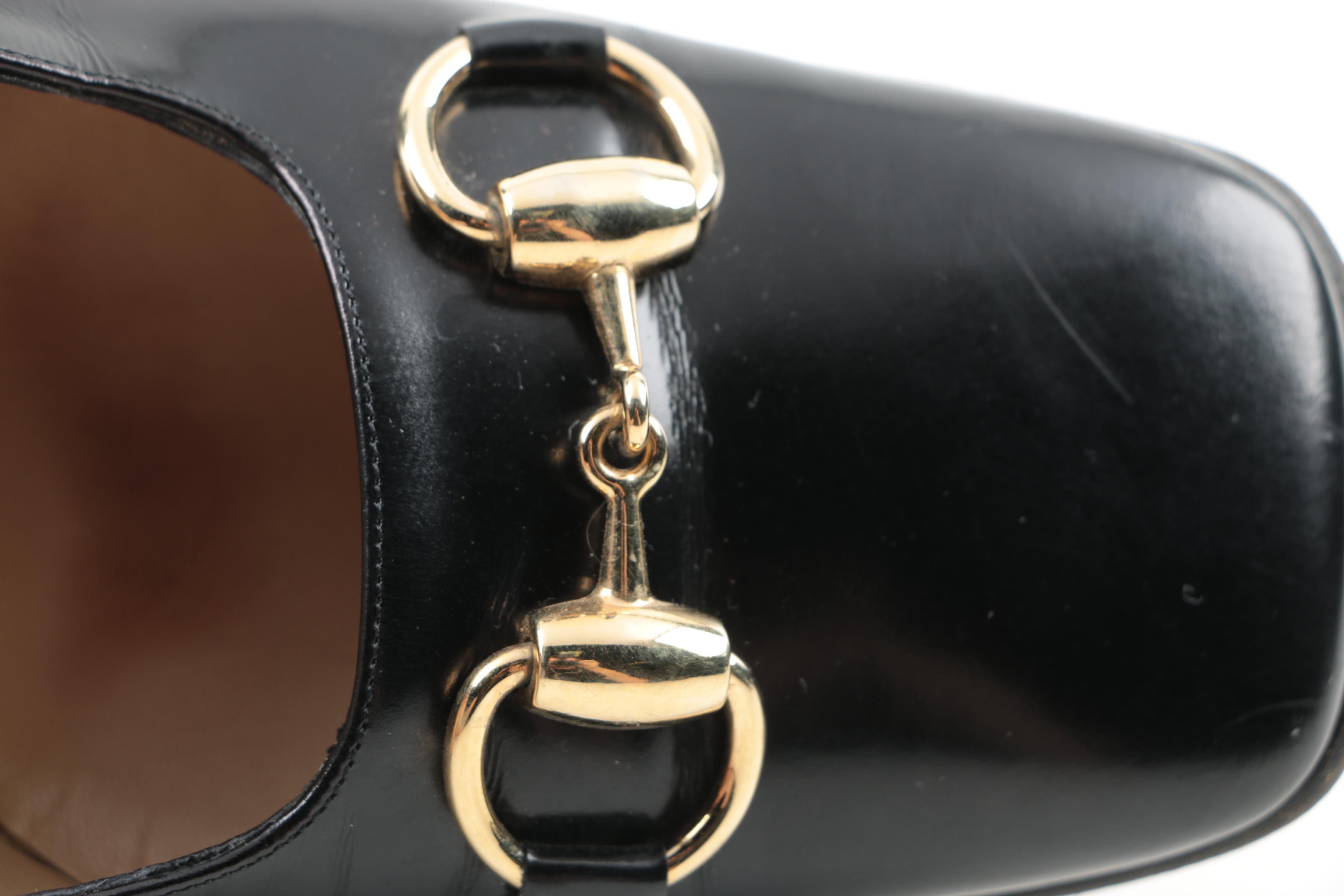 Gucci Pumps in Black Leather With Horse Bit Detail
