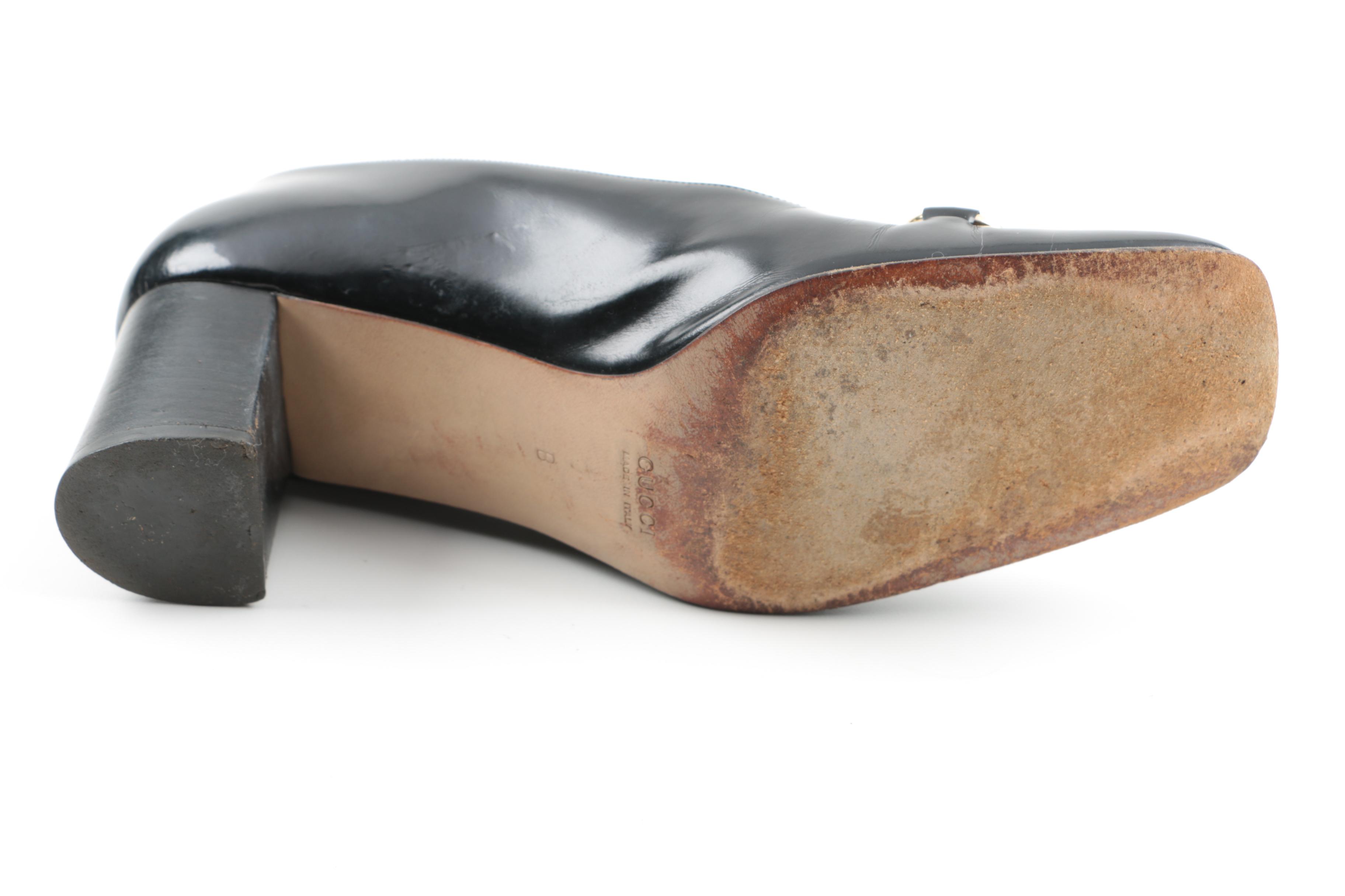 Gucci Pumps in Black Leather With Horse Bit Detail