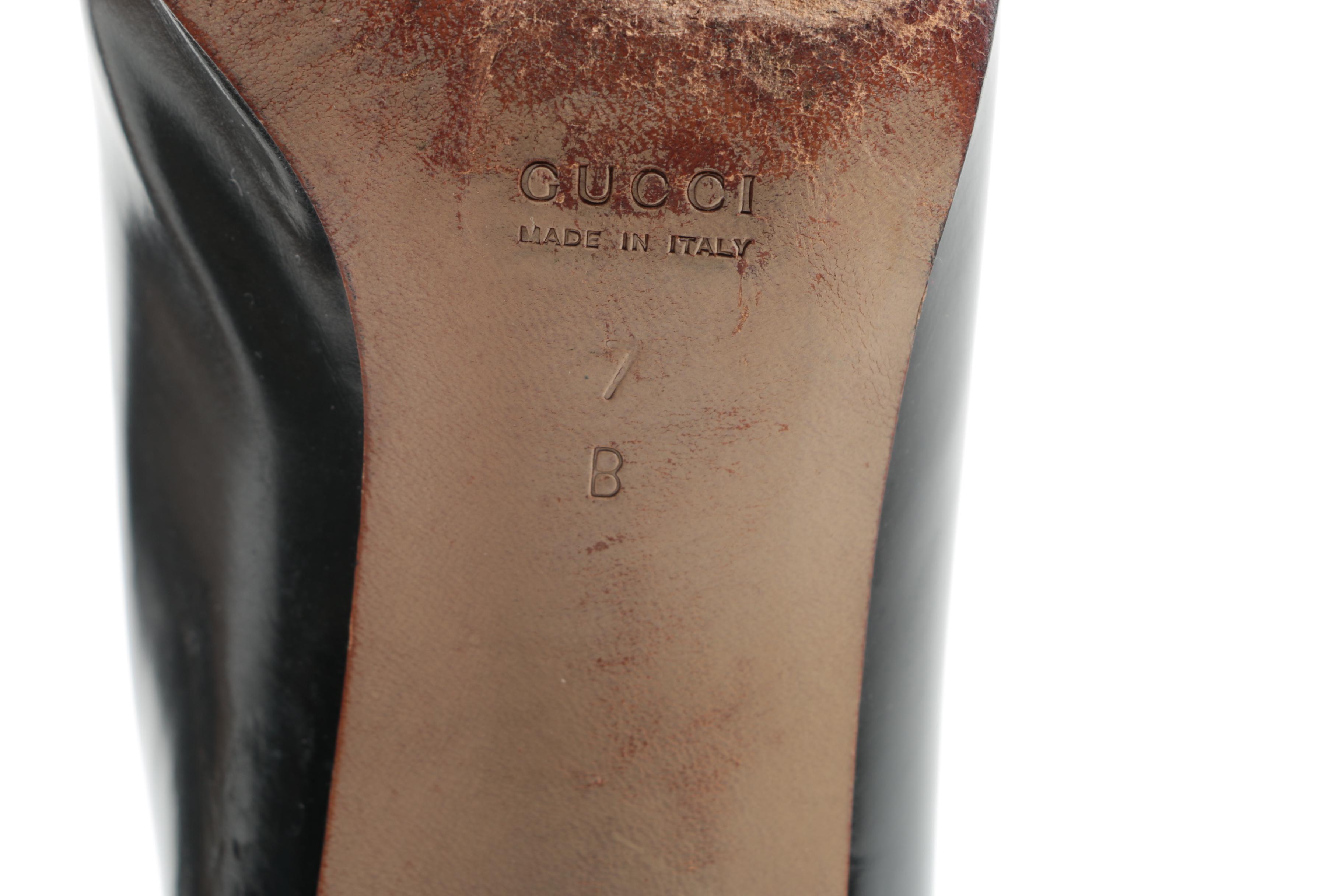 Gucci Pumps in Black Leather With Horse Bit Detail