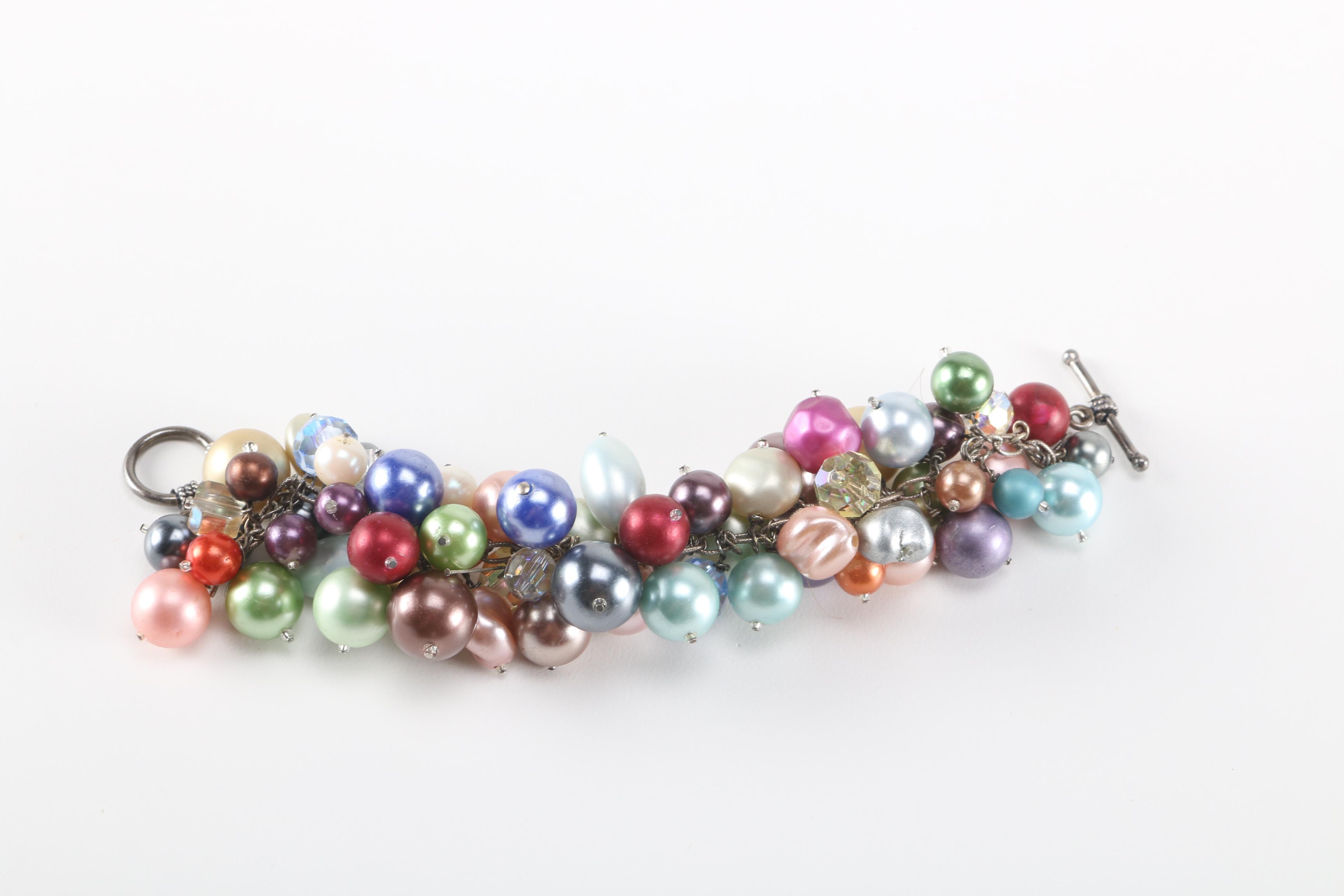 Colorful Costume Jewelry Featuring Murano Style Glass Rings