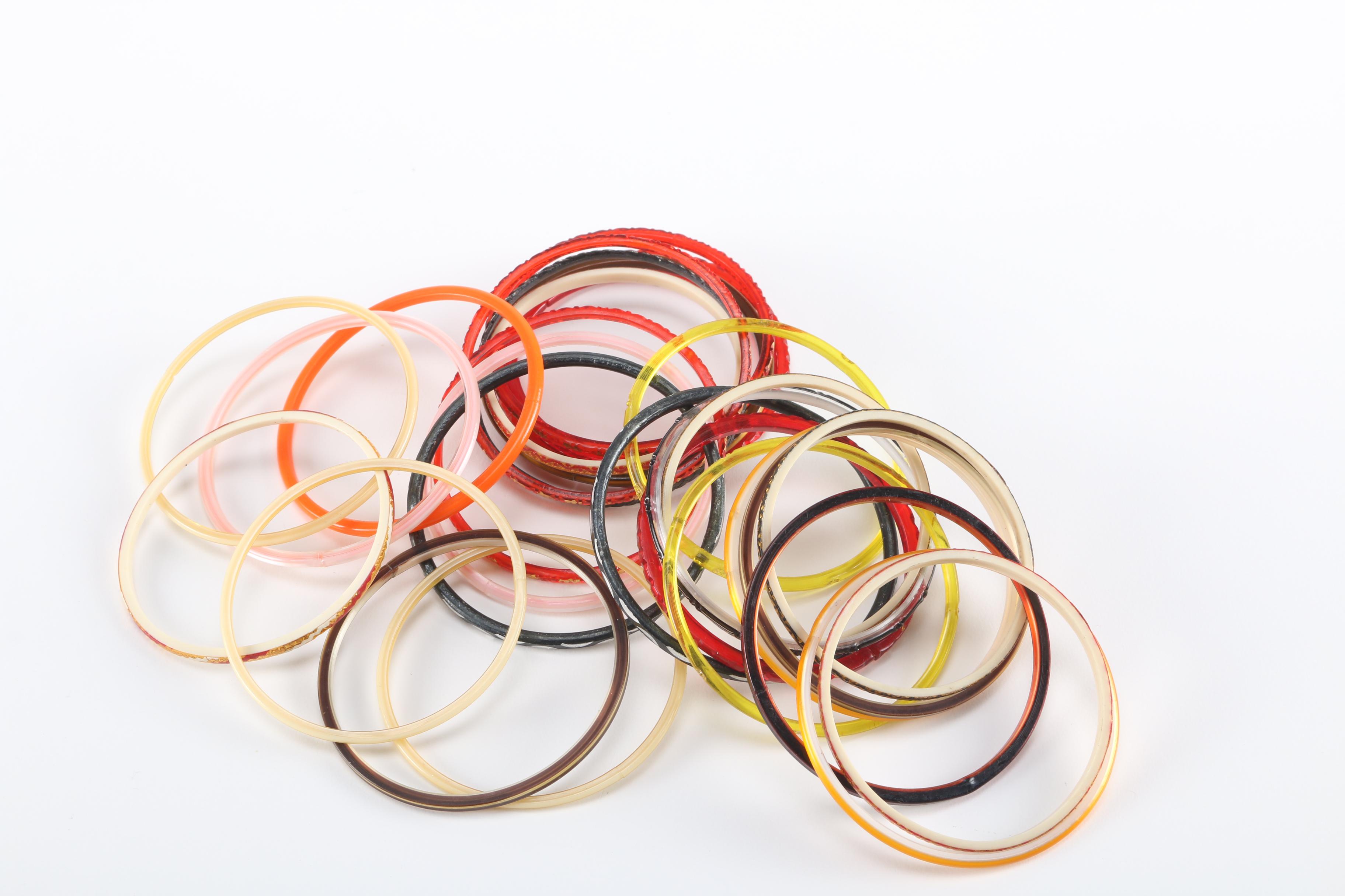 Colorful Costume Jewelry Featuring Murano Style Glass Rings