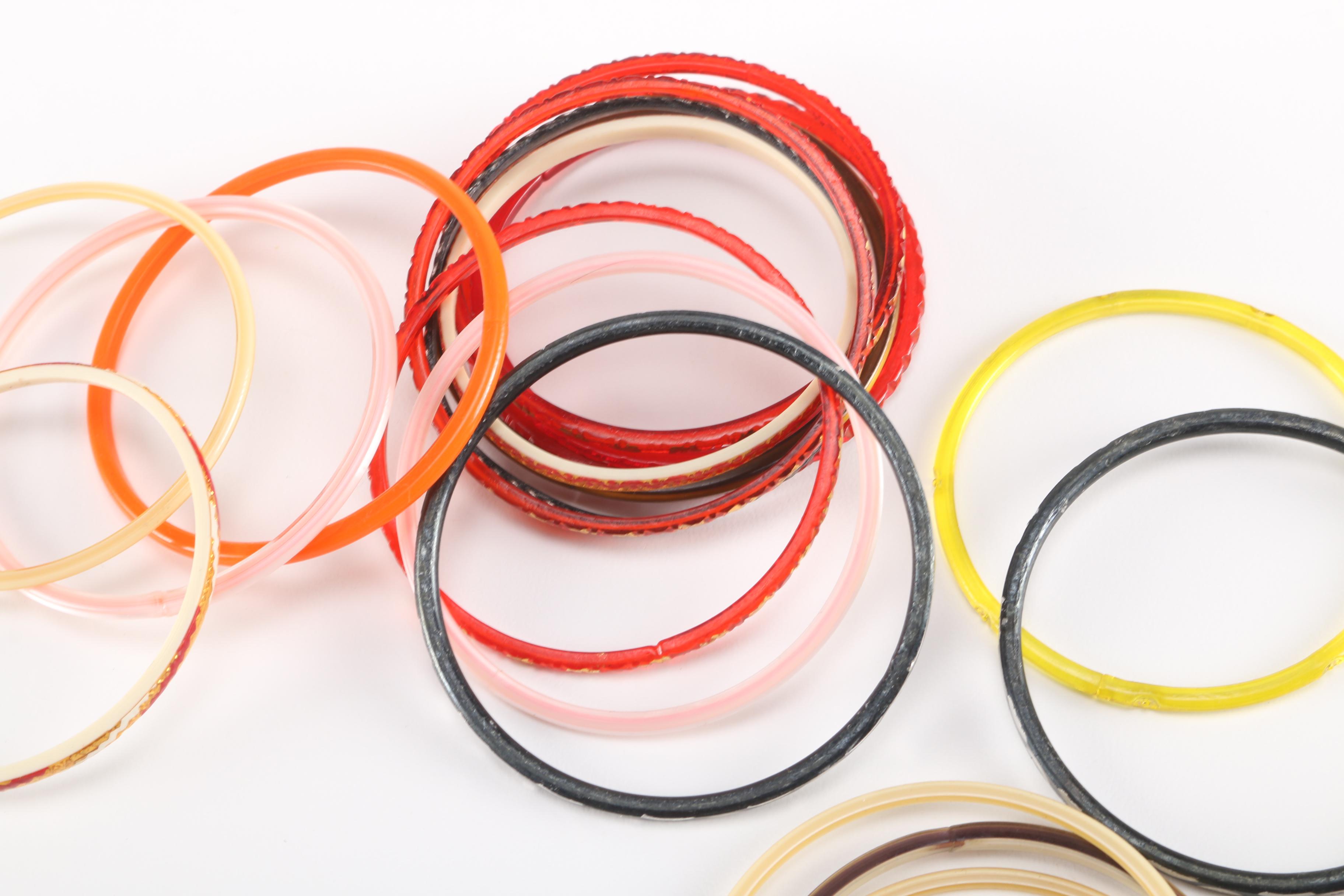 Colorful Costume Jewelry Featuring Murano Style Glass Rings