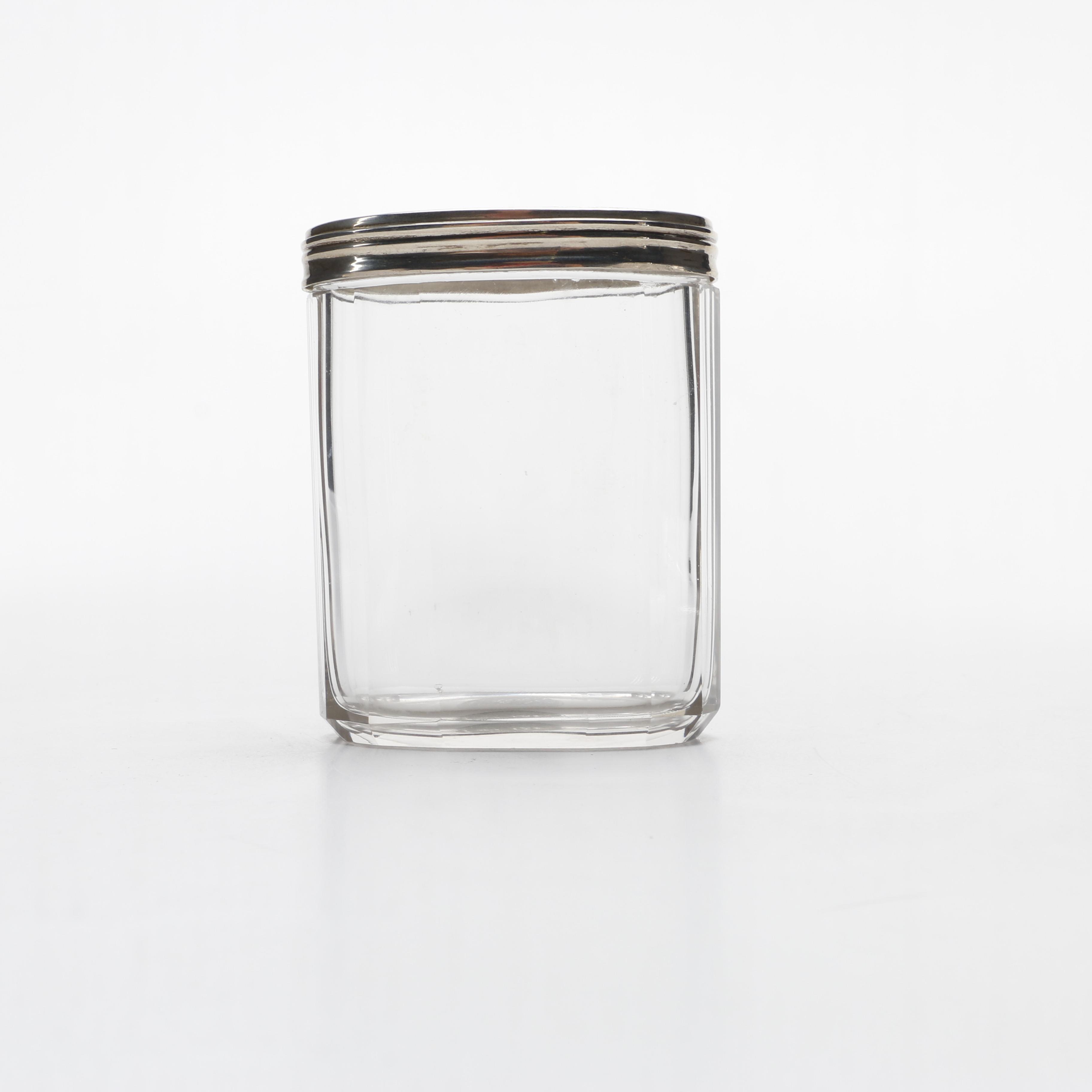 Glass Bottles with Sterling Silver Lids