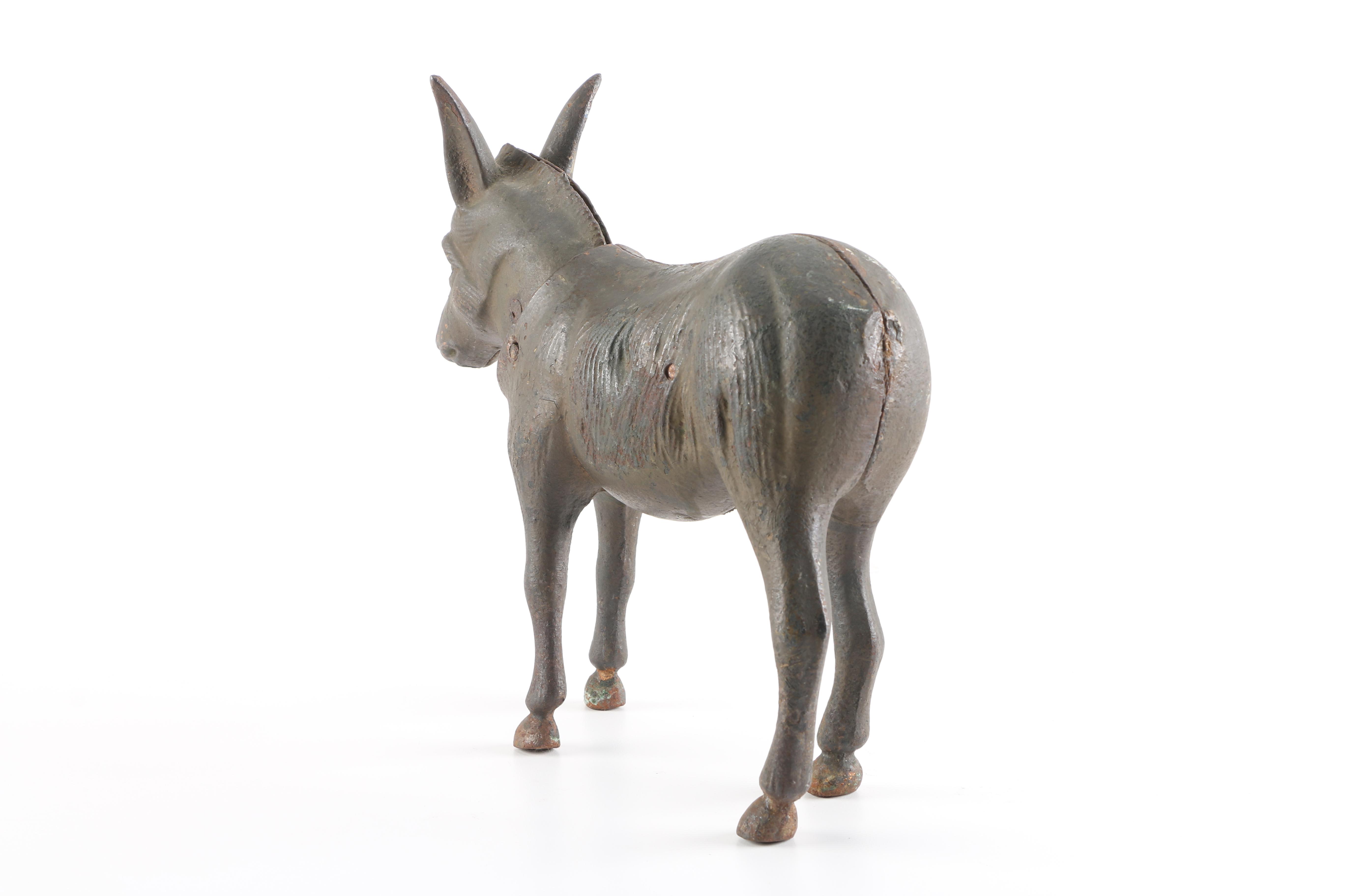 Vintage Cast Metal Donkey Figurine