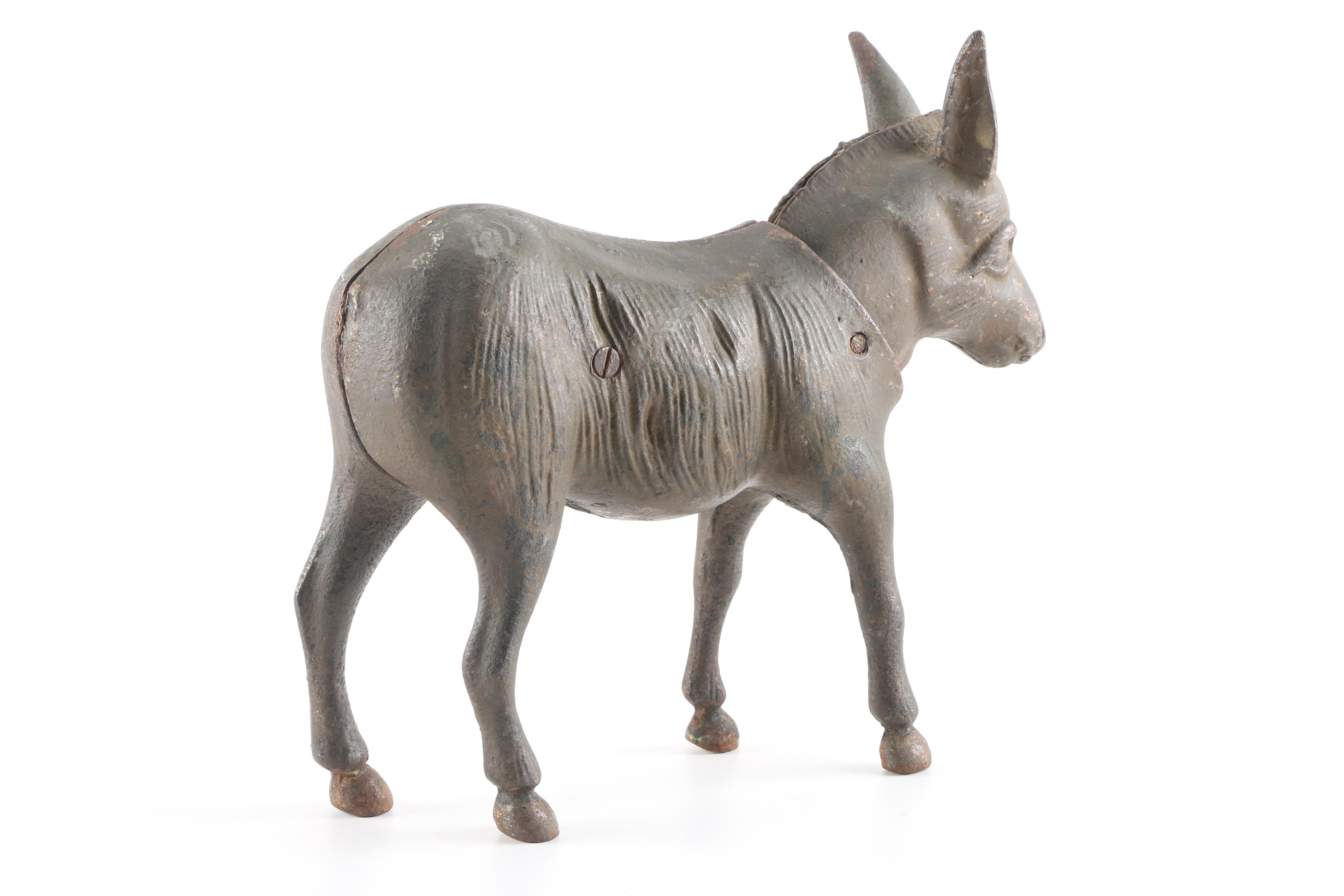 Vintage Cast Metal Donkey Figurine