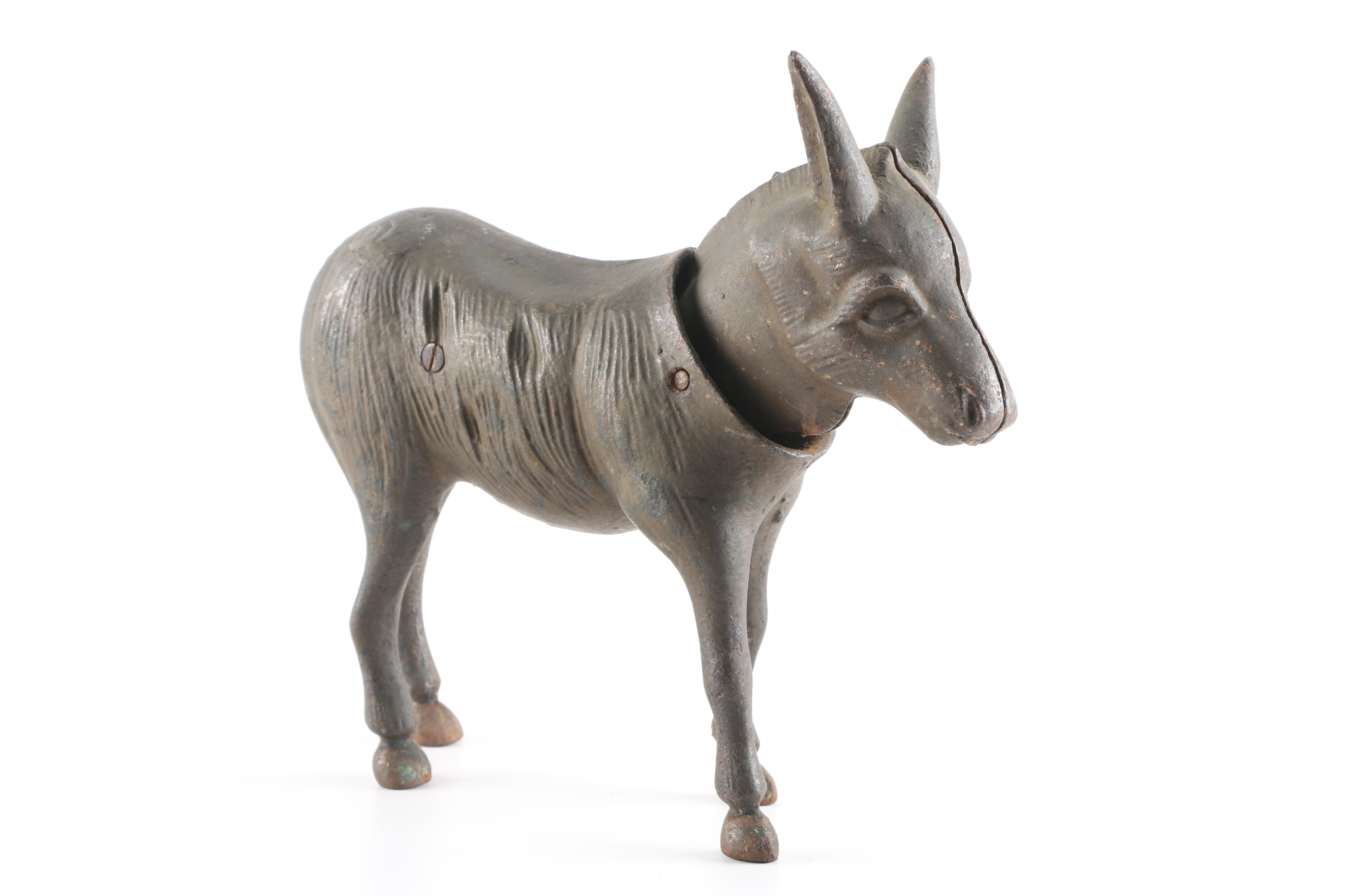 Vintage Cast Metal Donkey Figurine