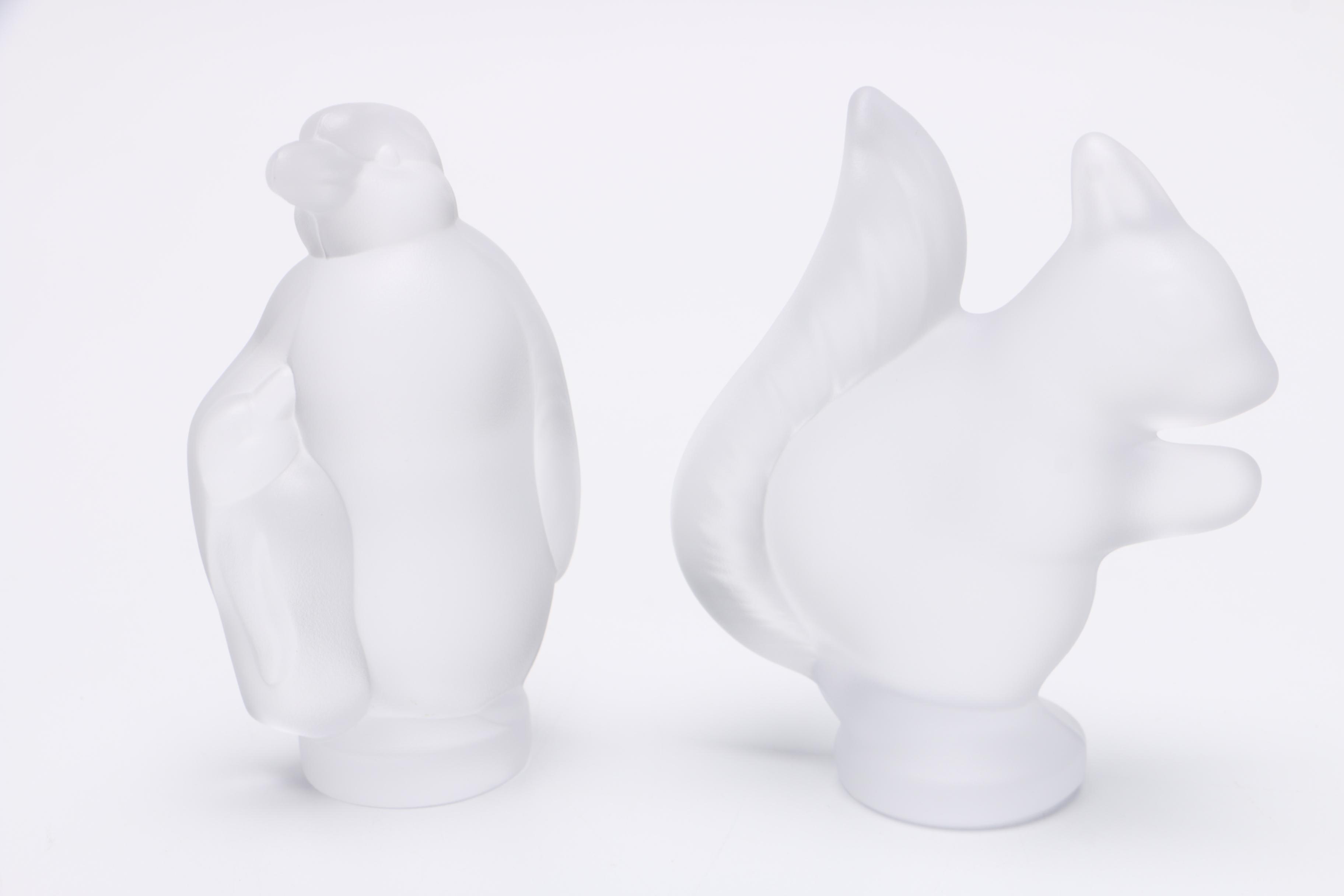 Frosted Glass Animal Figures