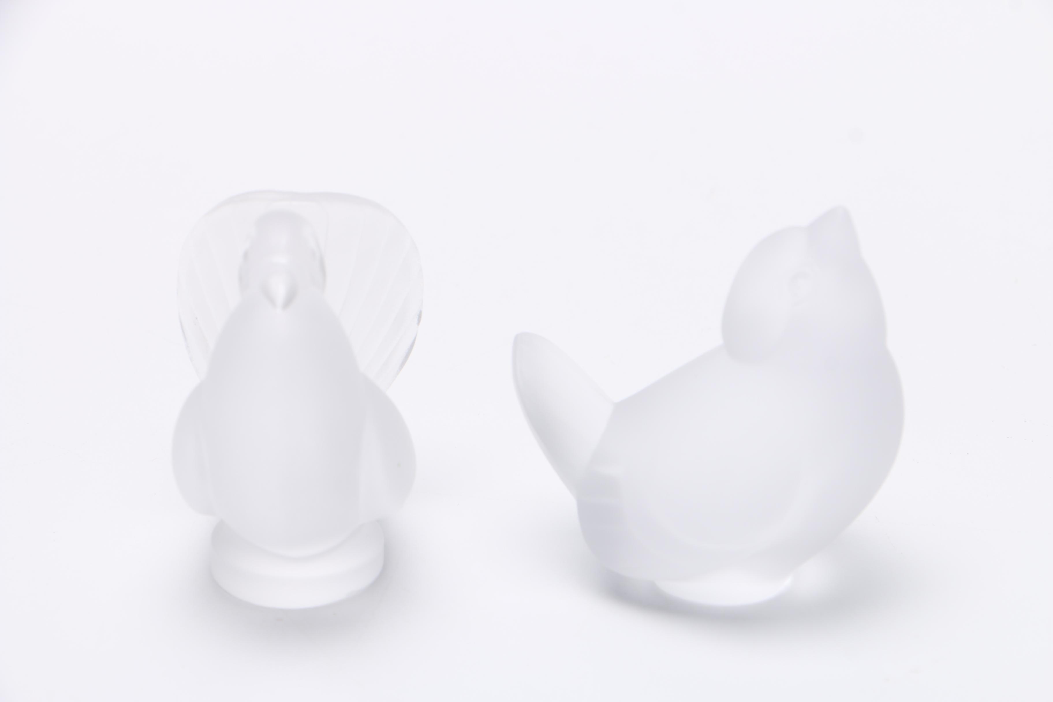 Frosted Glass Animal Figures