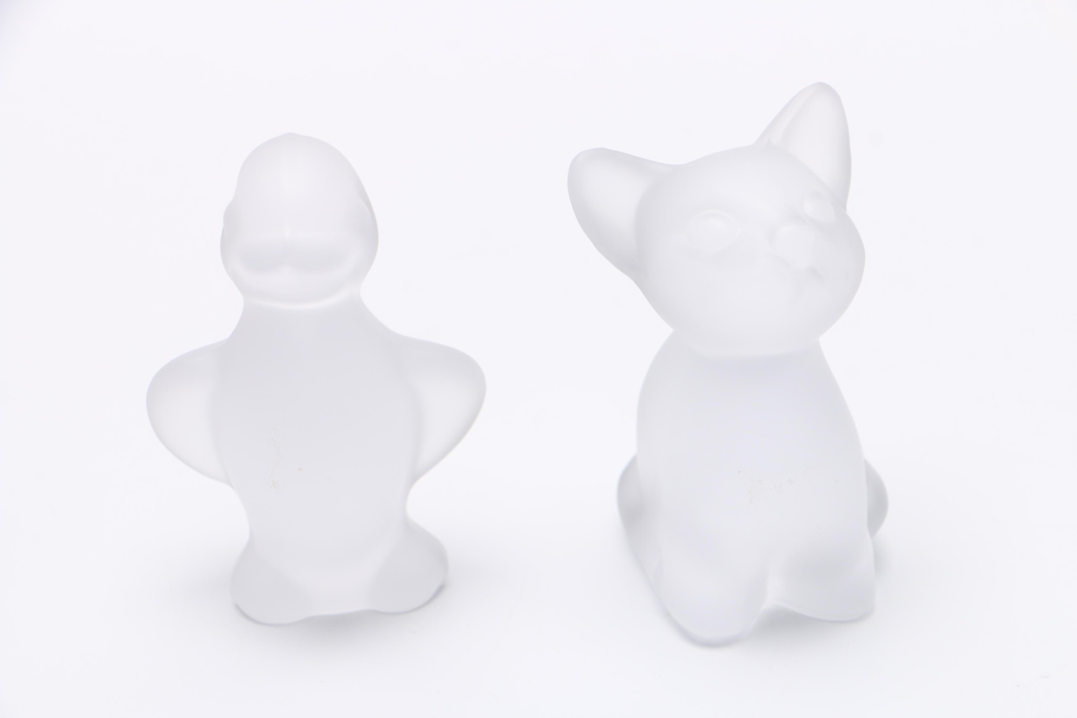 Frosted Glass Animal Figures