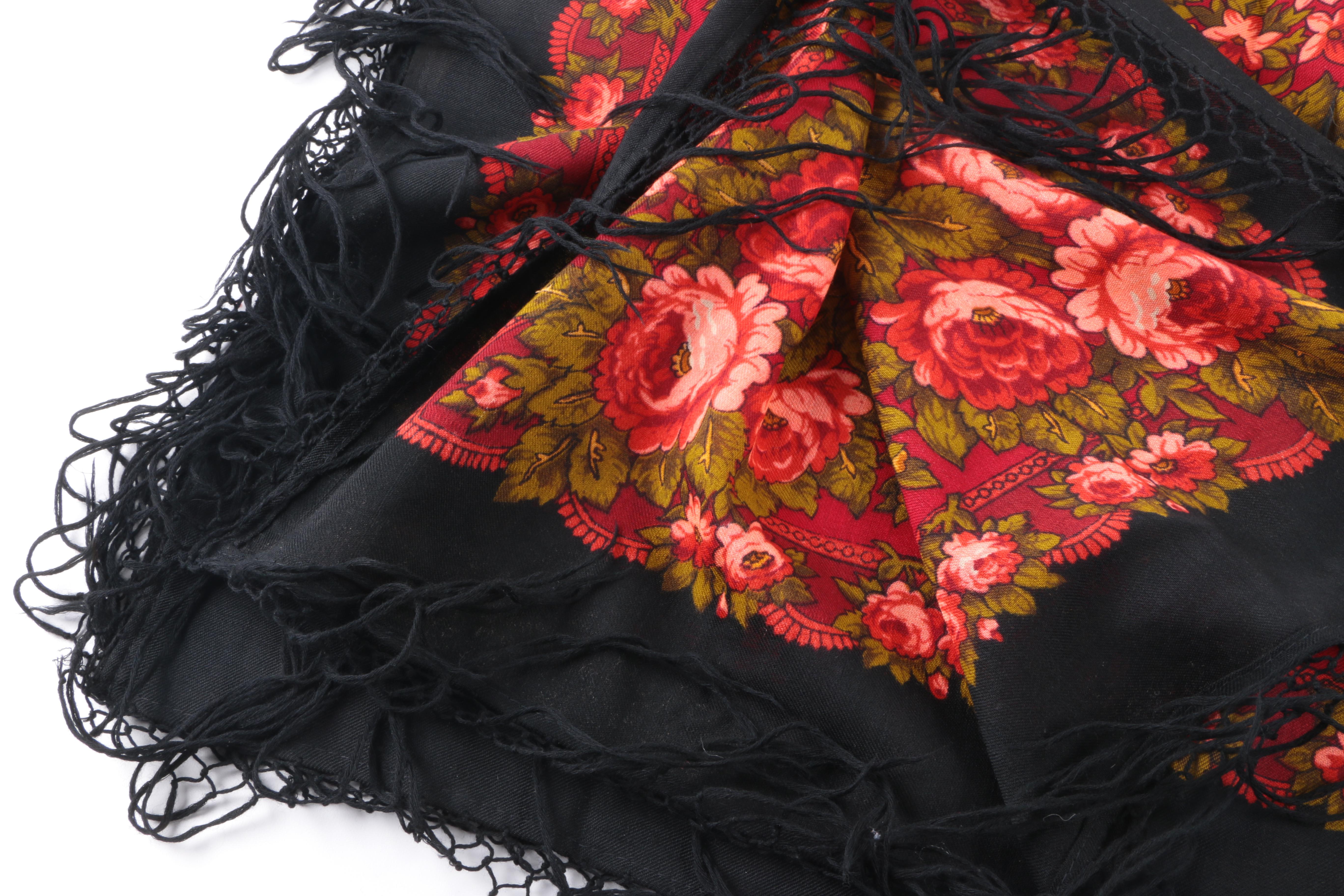 Floral Russian Shawl