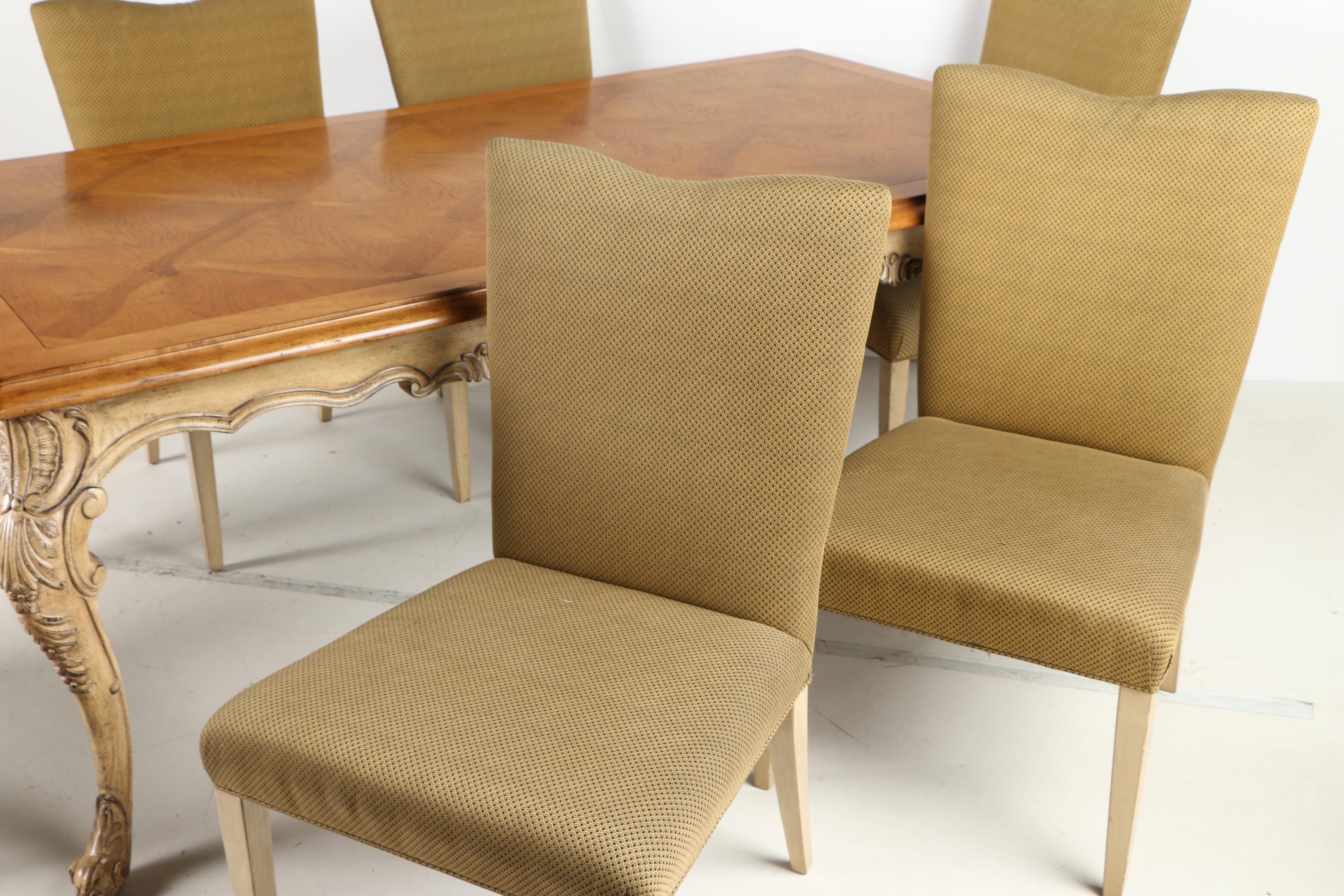 "Louis XV" Dining Table by Ferguson Copeland With Six Dining Chairs