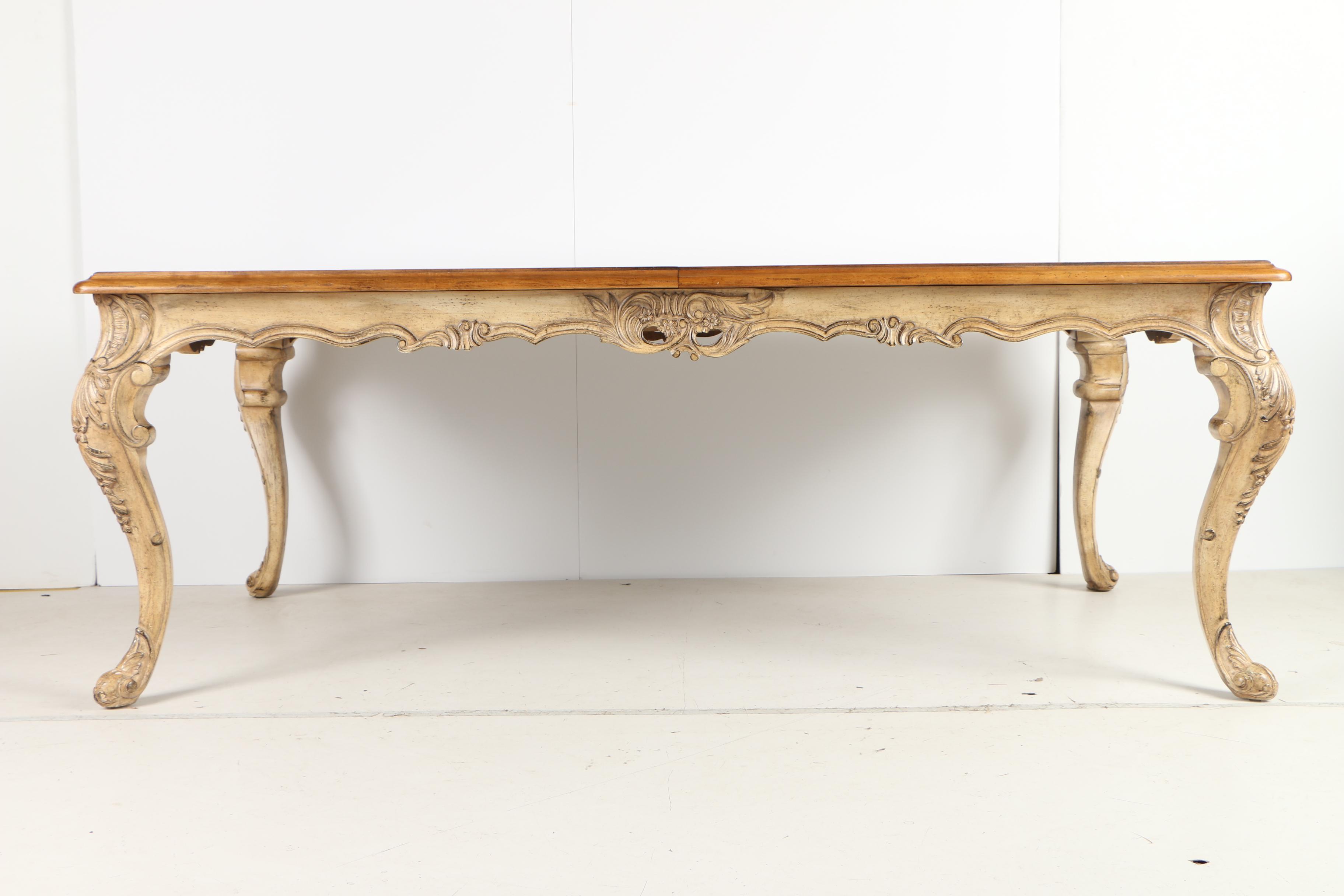 "Louis XV" Dining Table by Ferguson Copeland With Six Dining Chairs