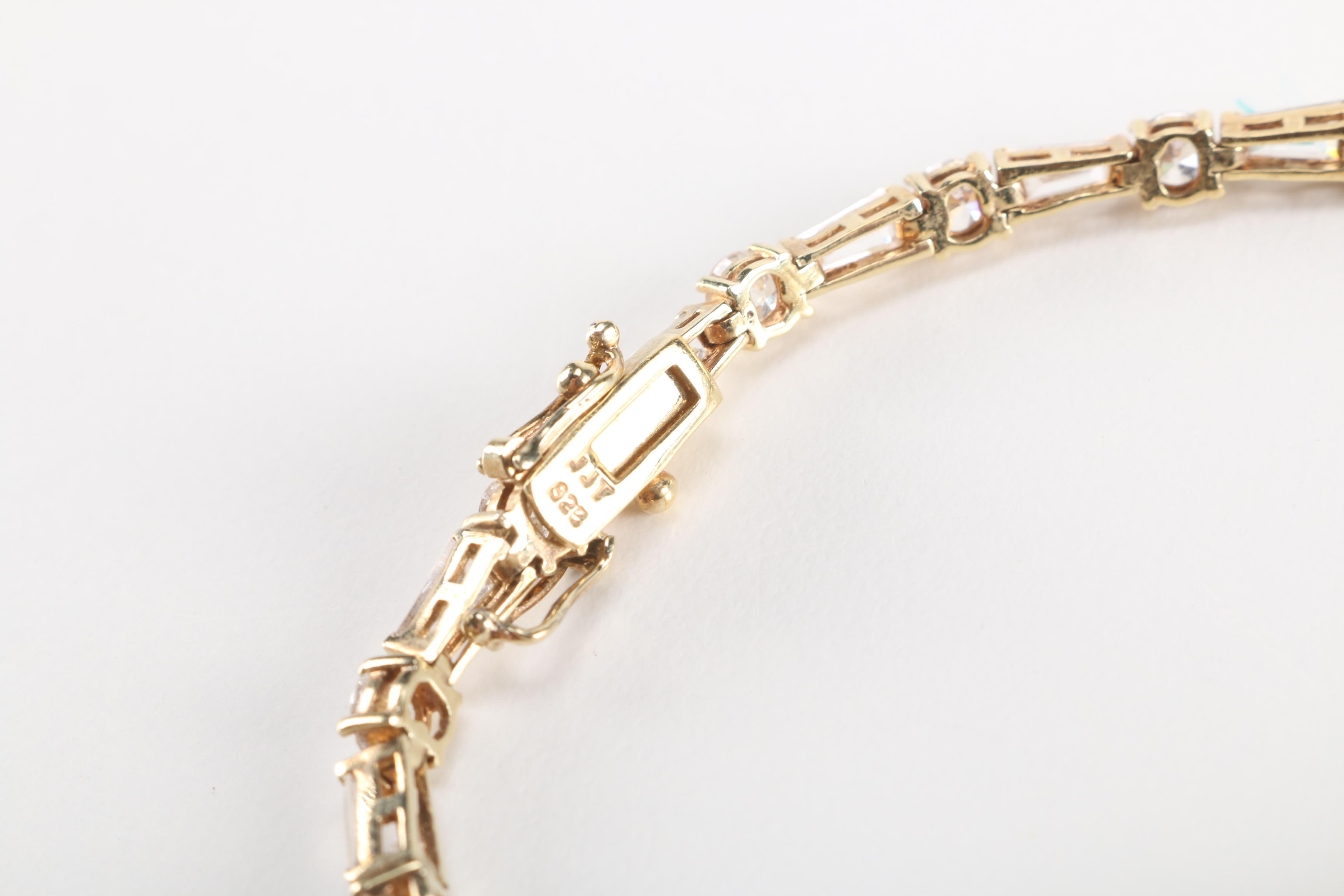 Gold Wash Sterling Silver and Stone Jewelry