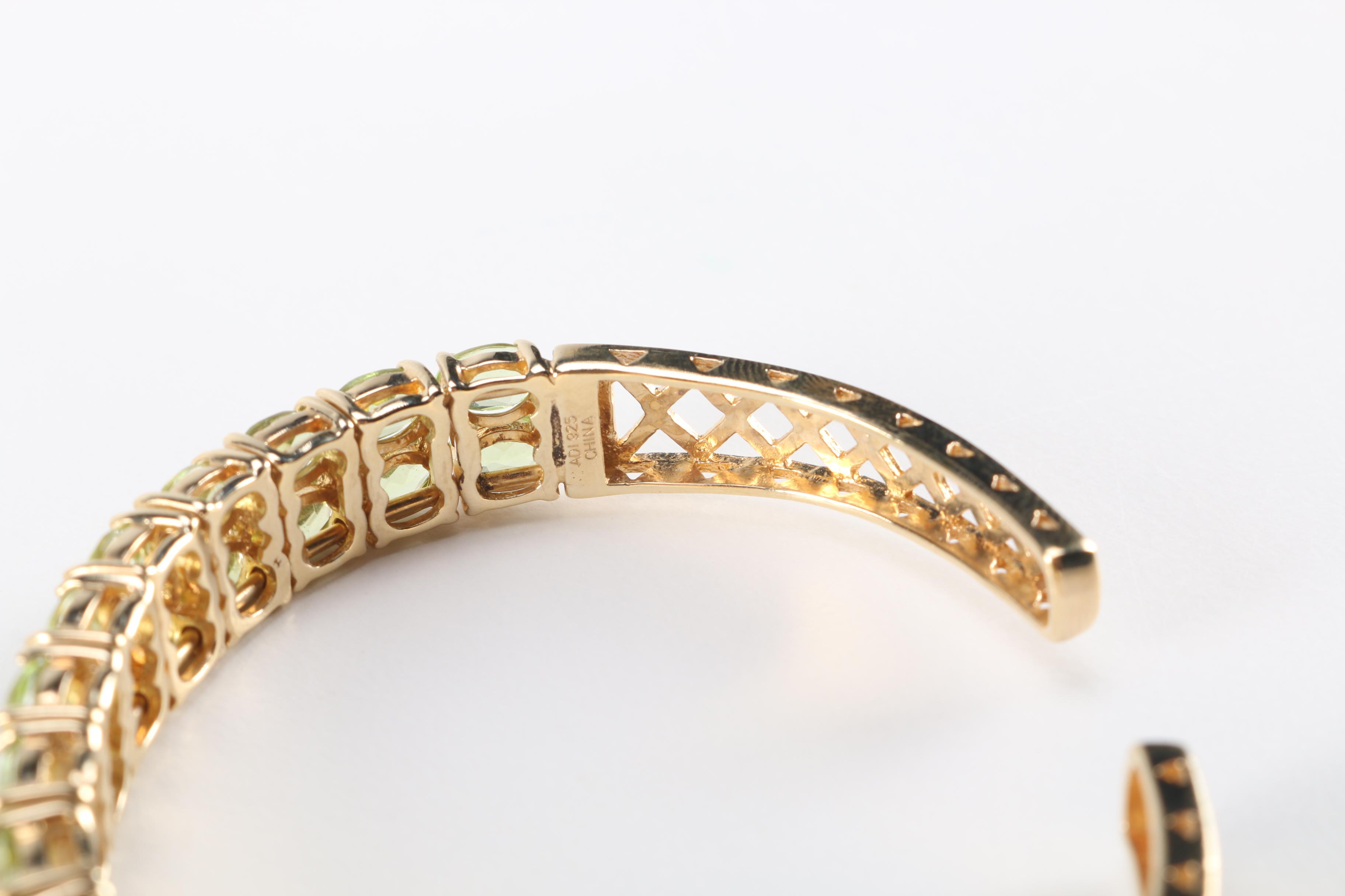 Gold Wash Sterling Silver and Stone Jewelry