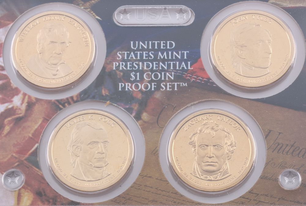 Three U.S. Mint Presidential Dollar Proof Sets