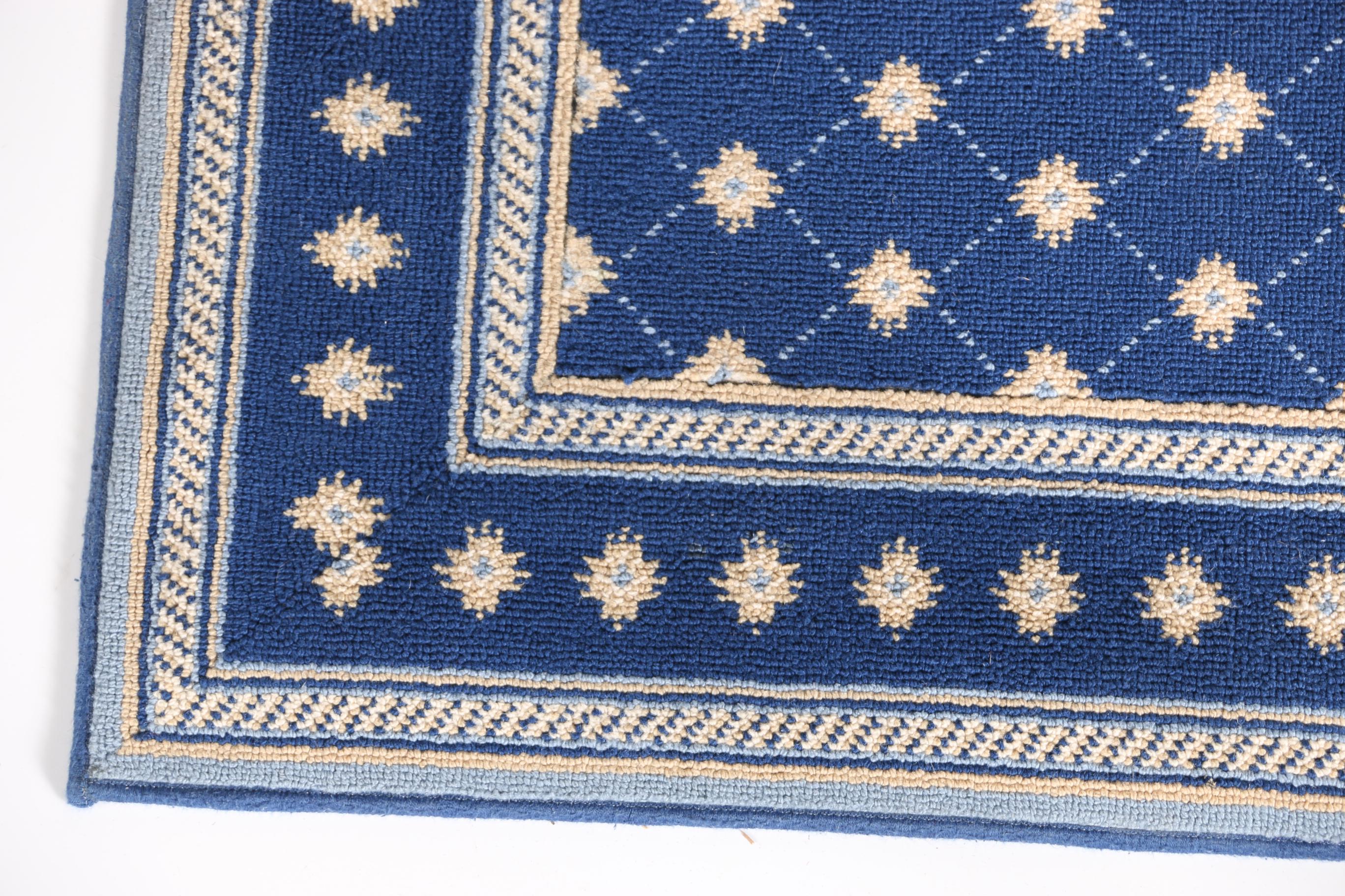 Machine-Made Royal Blue Runner