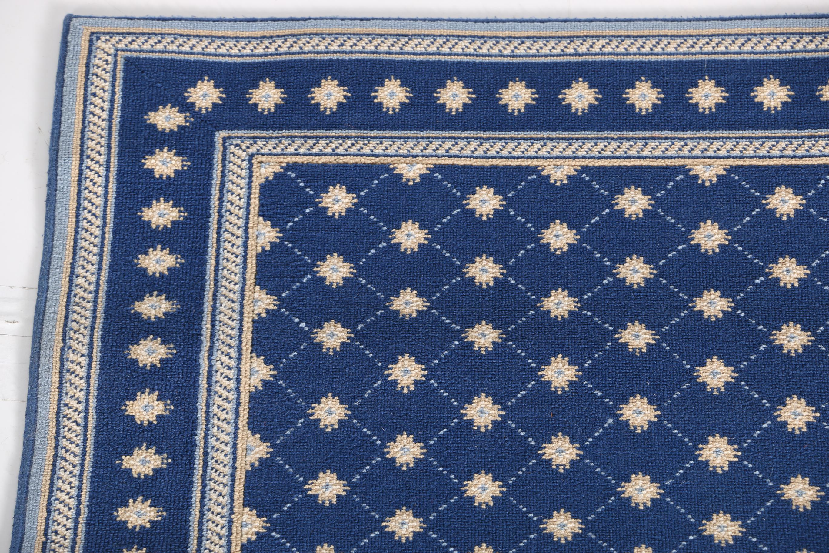 Machine-Made Royal Blue Runner