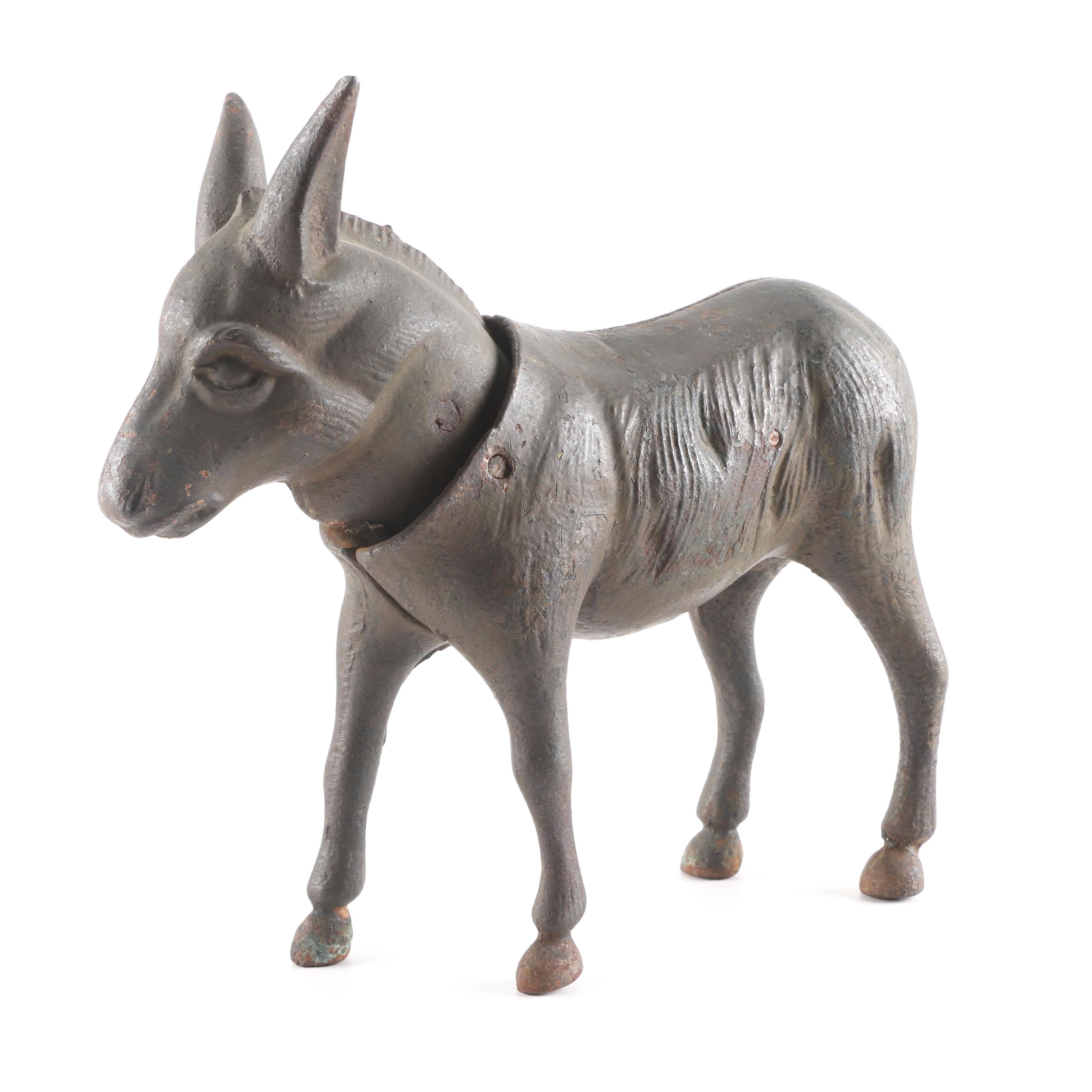 Vintage Cast Metal Donkey Figurine