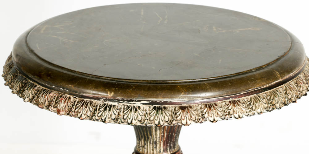 Pair of Marble Top Pedestal Plant Stands