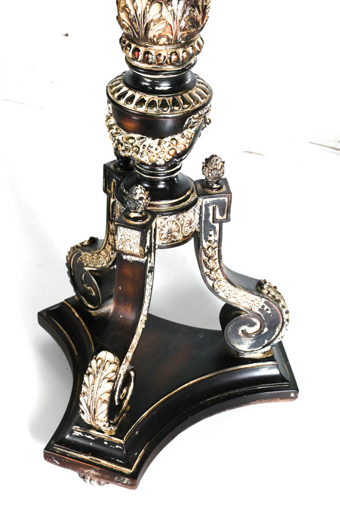 Pair of Marble Top Pedestal Plant Stands