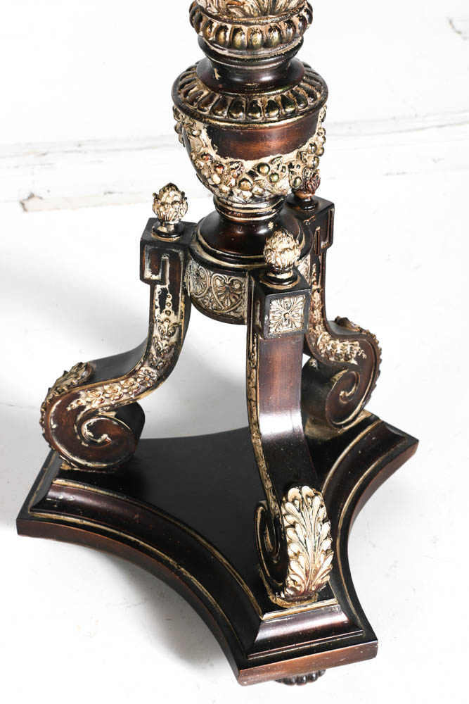 Pair of Marble Top Pedestal Plant Stands