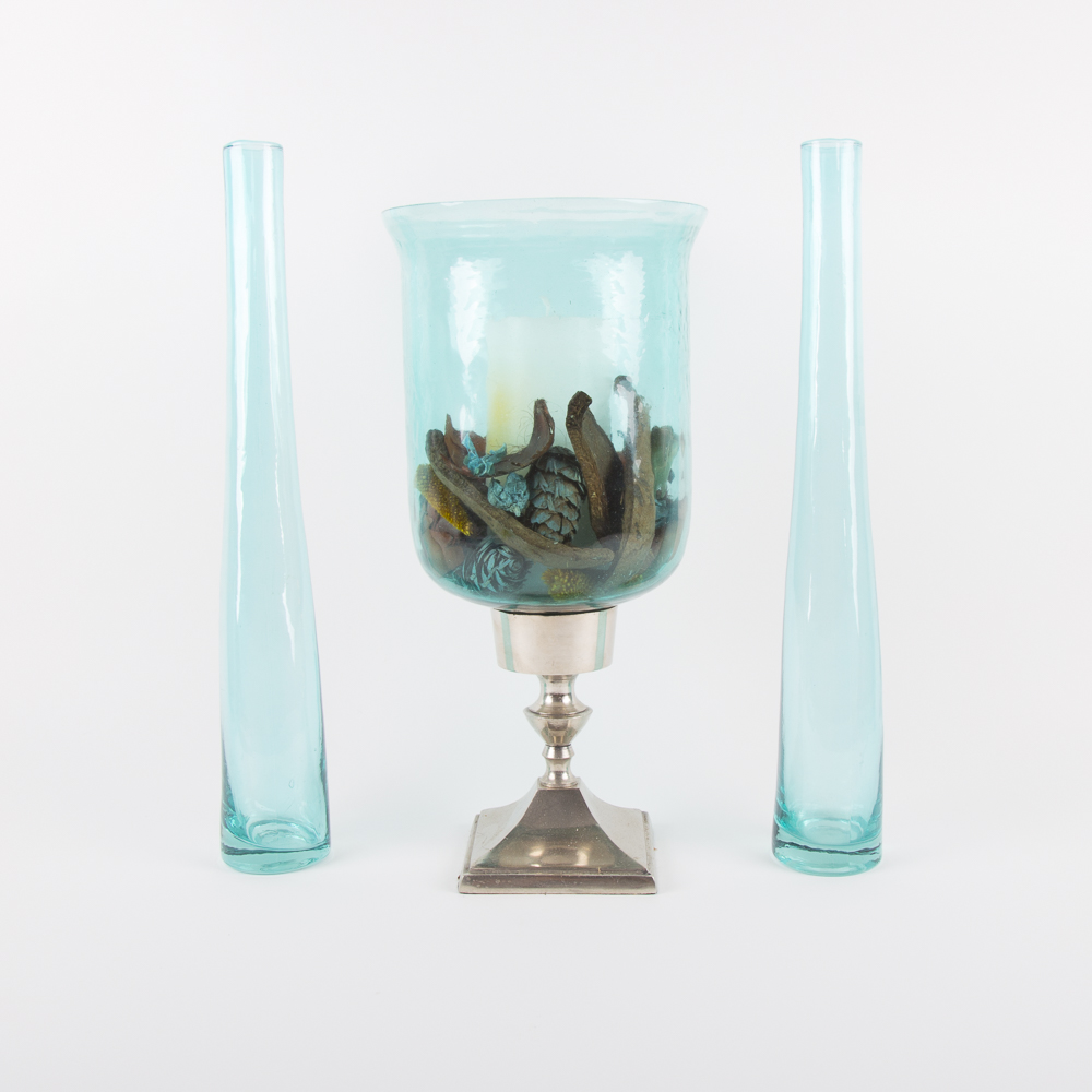 Aqua Glass Decor