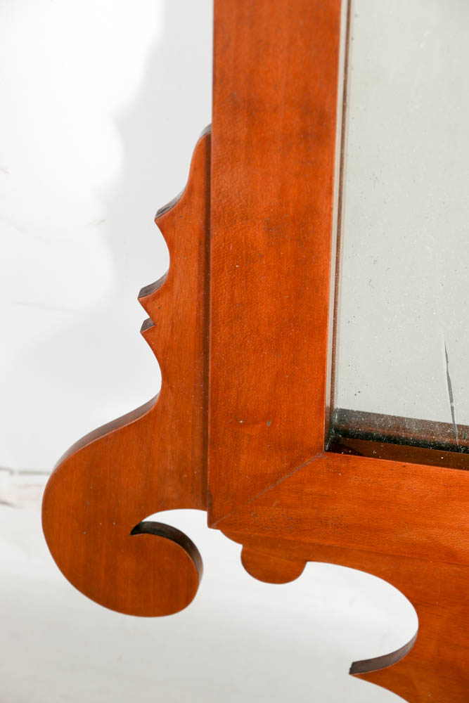 19th Century Mahogany Chippendale Style Mirror