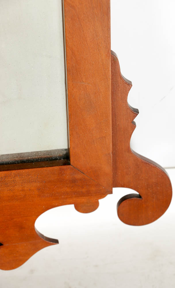 19th Century Mahogany Chippendale Style Mirror