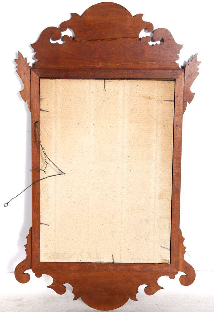 19th Century Mahogany Chippendale Style Mirror